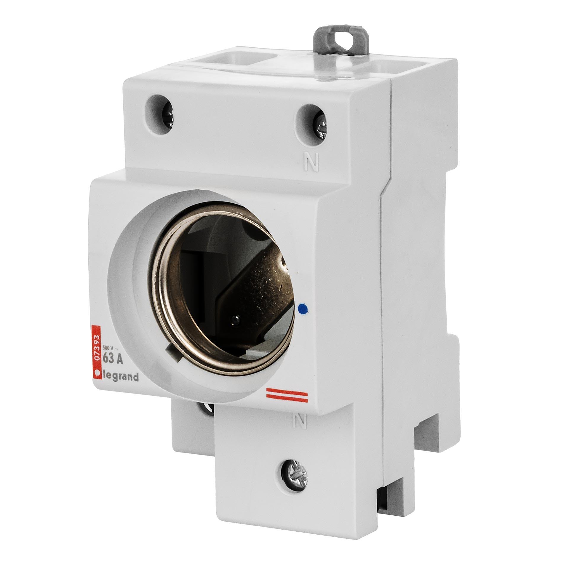 Einbausicherungselement Diazed DIII 1L+N 63A rechteckig