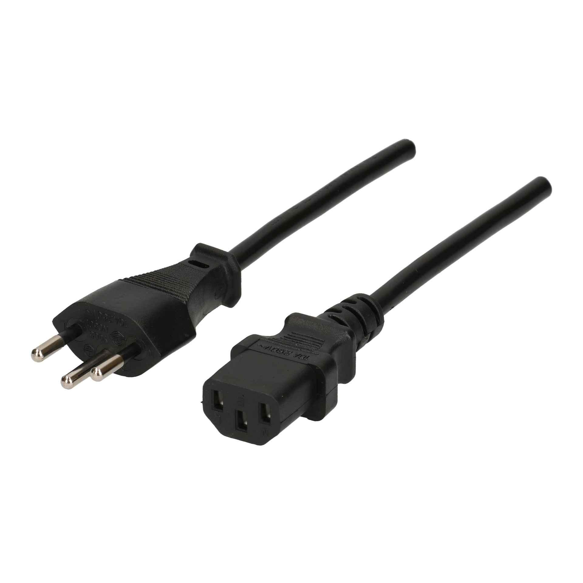 Câble d'appareils TD H05VV-F3G0.75 2m noir T12/C13