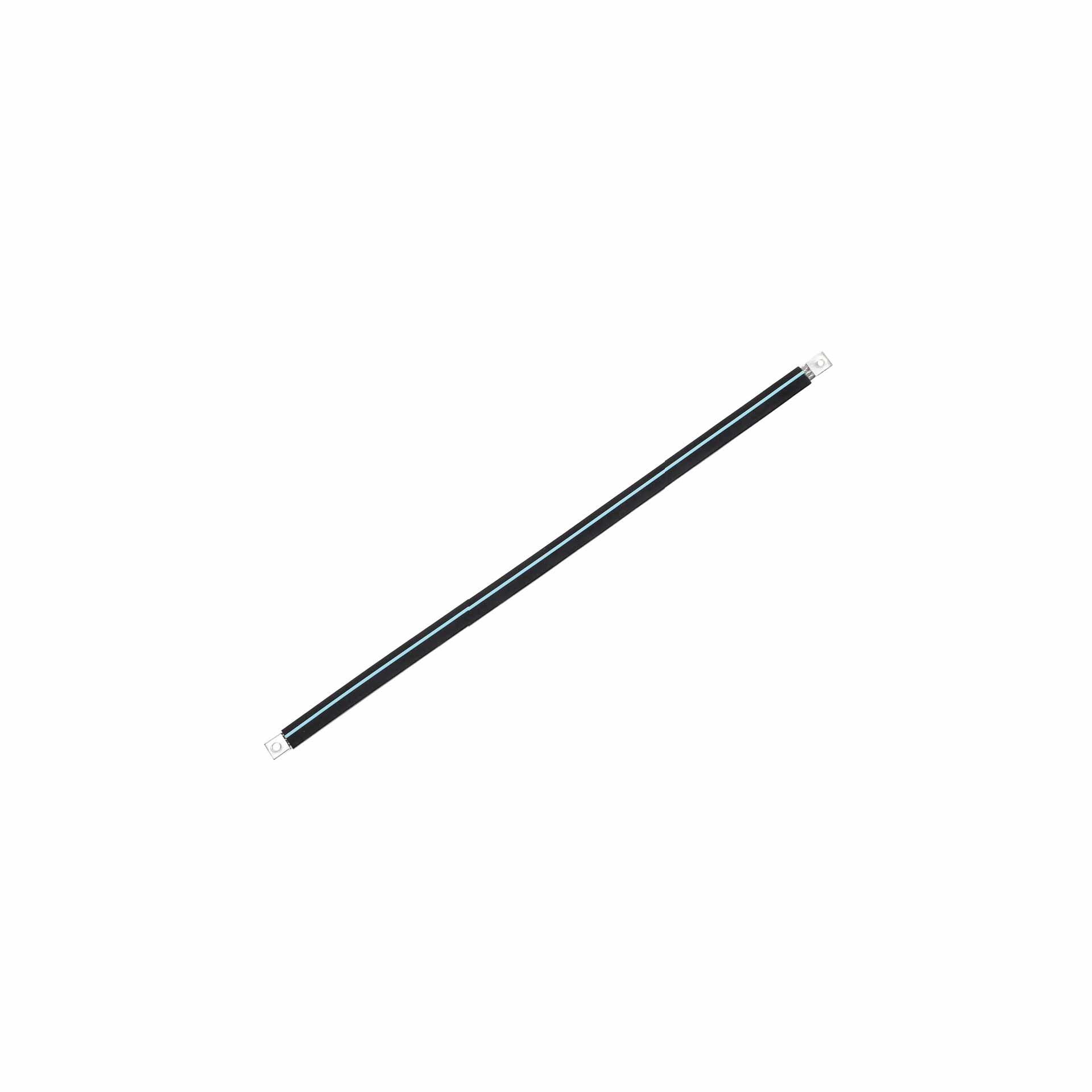 Insulated connection lug made of tinned copper braid L:430mm 50mm2, 250A, 2x M10, halogen-free