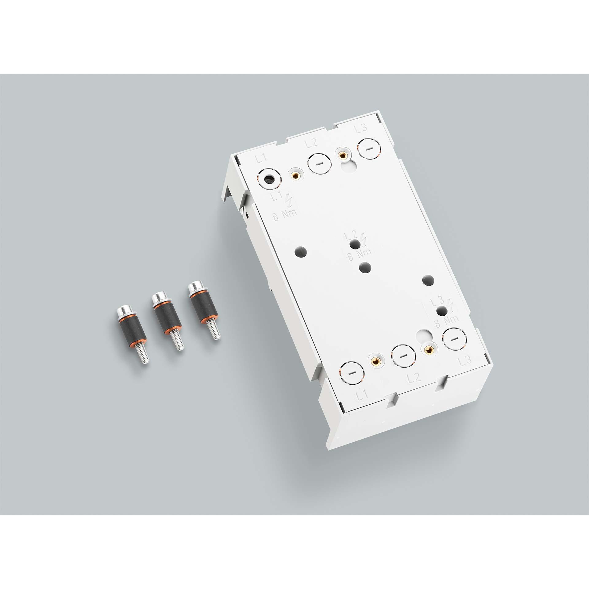 3P adaptateur pour jeu de barres 250A, connecteur inclus,105x190mm