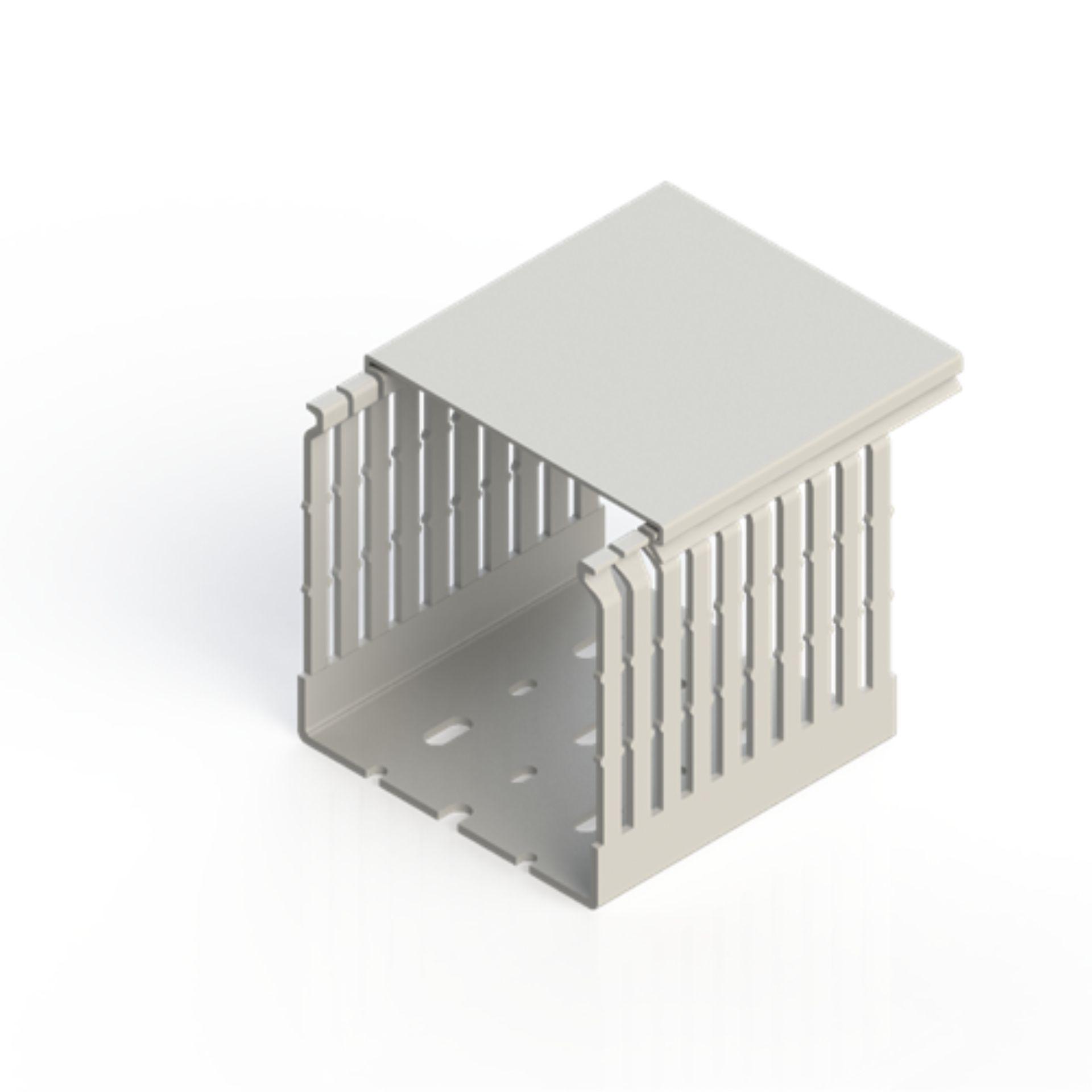 Kabelkanal halogenfrei lichtgrau (VK-GN) / 100x100mm (BxH)