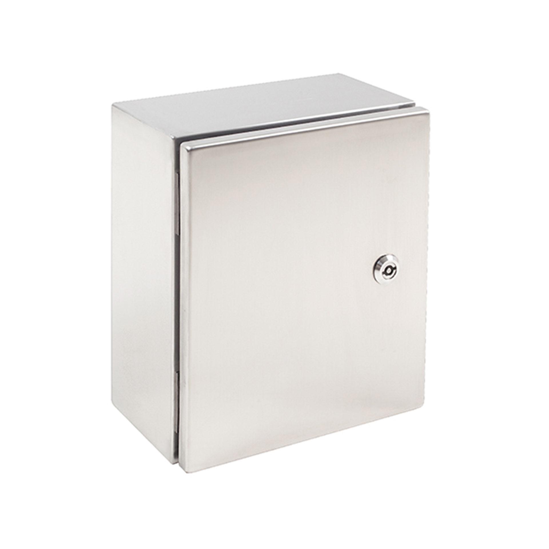 Coffret mural en inox V2A, IP66, LxHxP 600x400x200mm, avec plaque de montage