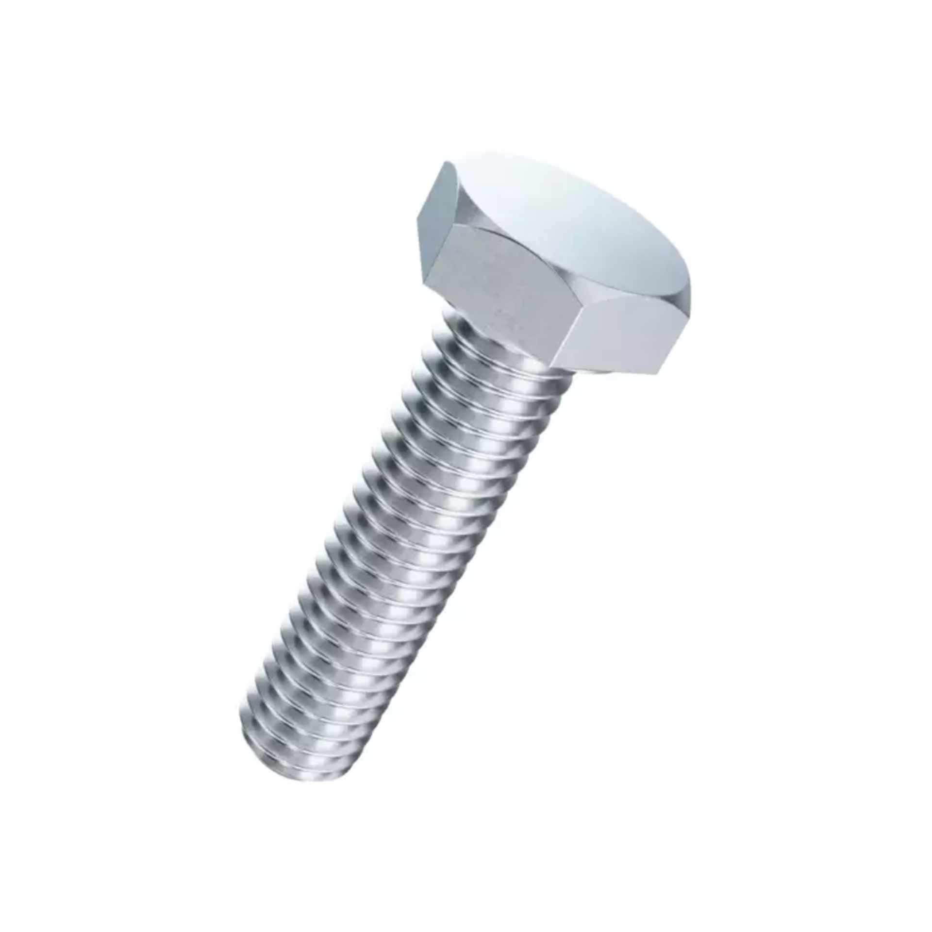 Hexagon head screw without shank, M12 x 130mm, steel 8.8, galvanised-blue
