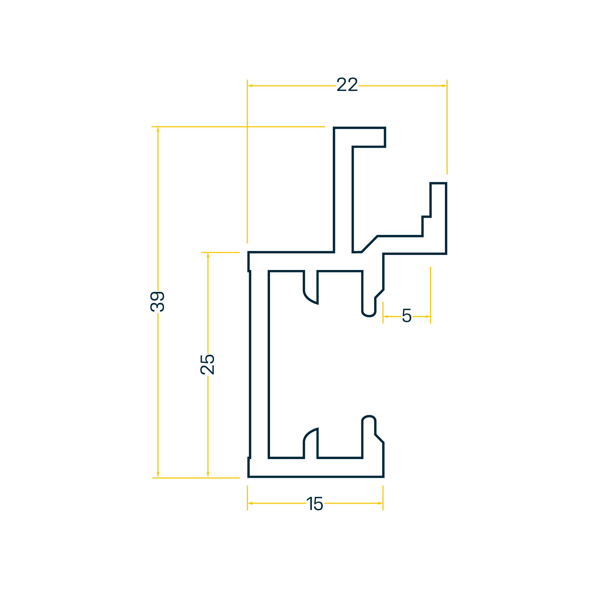 ZS 39.0 Rail pour plaque de comptage ZS 39.0 Rail pour plaque de comptage