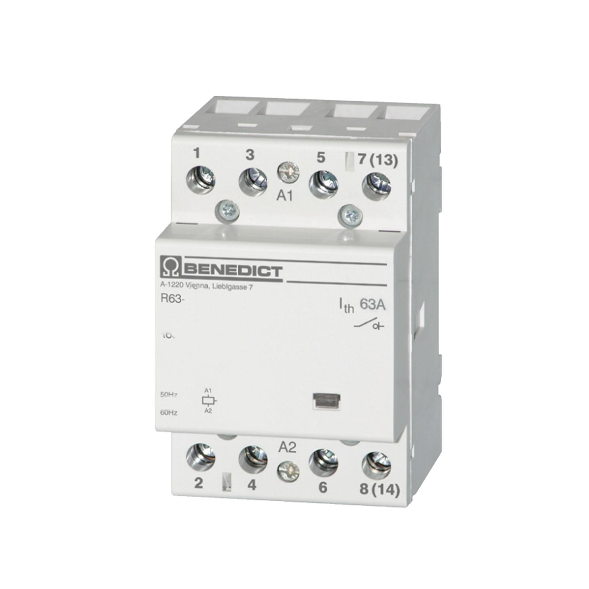 Contacteur 4-pôle, 4F, 63A AC1, R63-40 230V AC