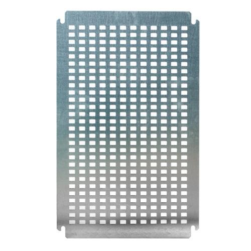 Mounting plate with punched holes 14x9mm, for enclosure WxH 800x600mm