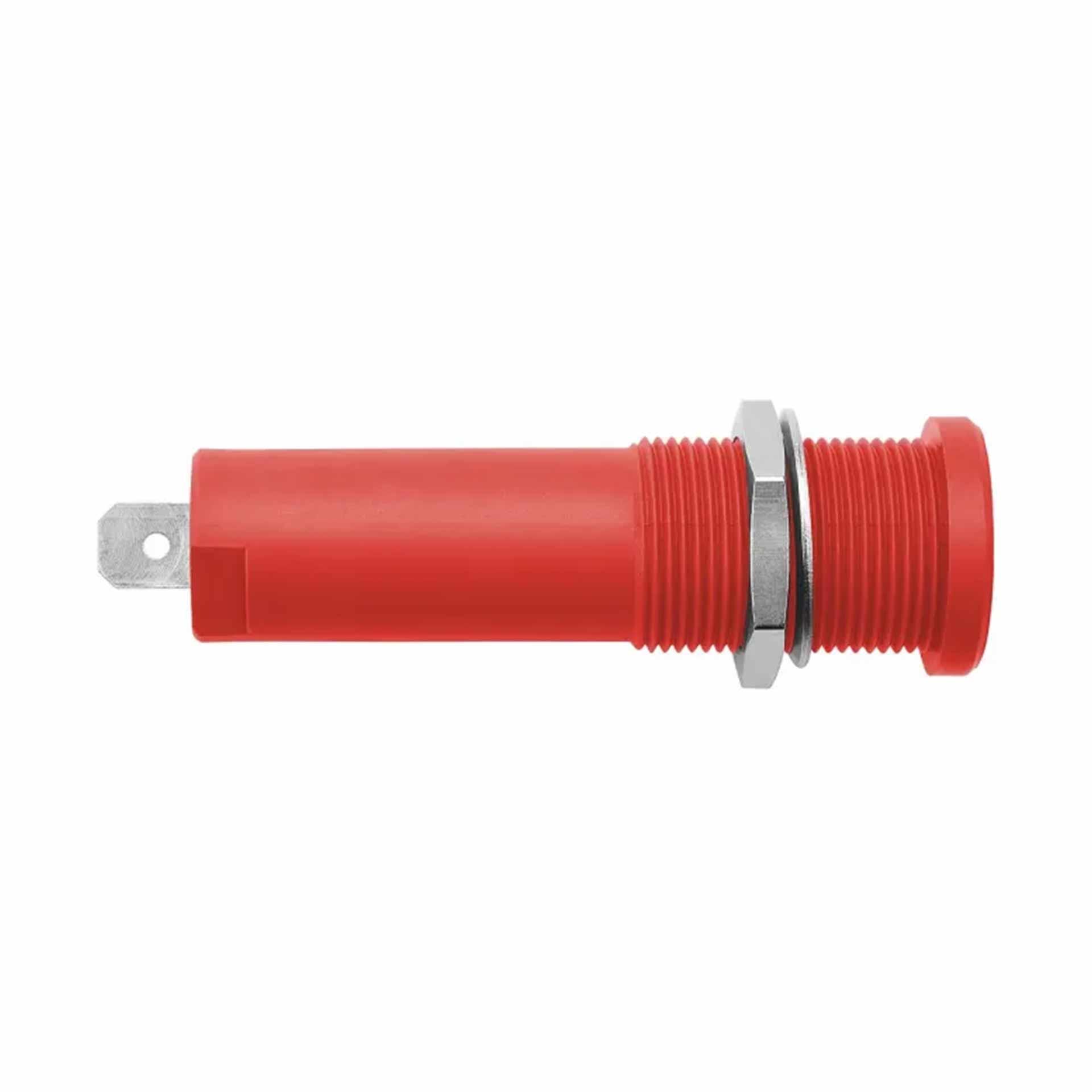 Douille de sécurité haute tension encastrée ø 4mm, rouge