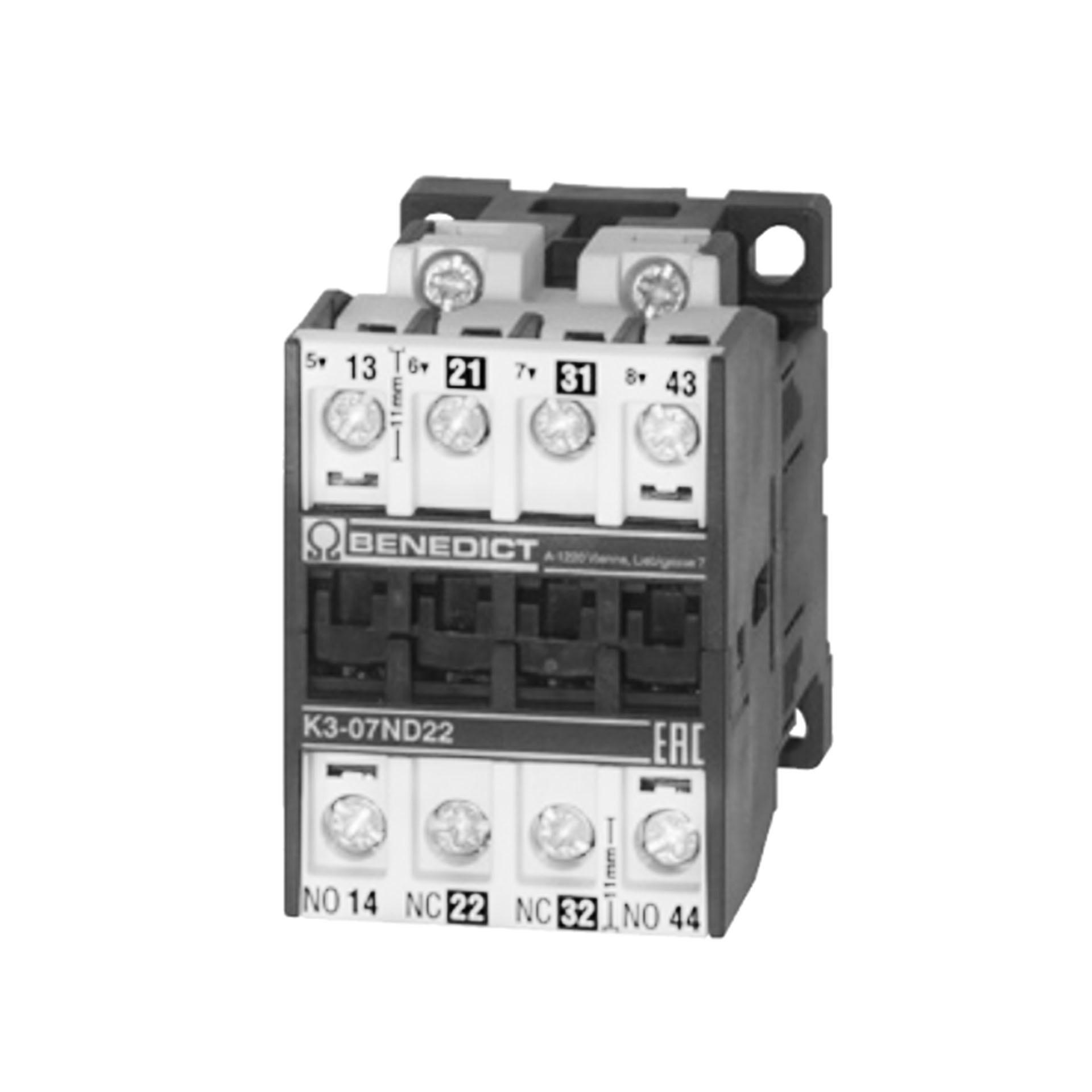 Leistungsschütz 4-polig, 4S, 80A AC1, K3-40A00-40 230V AC