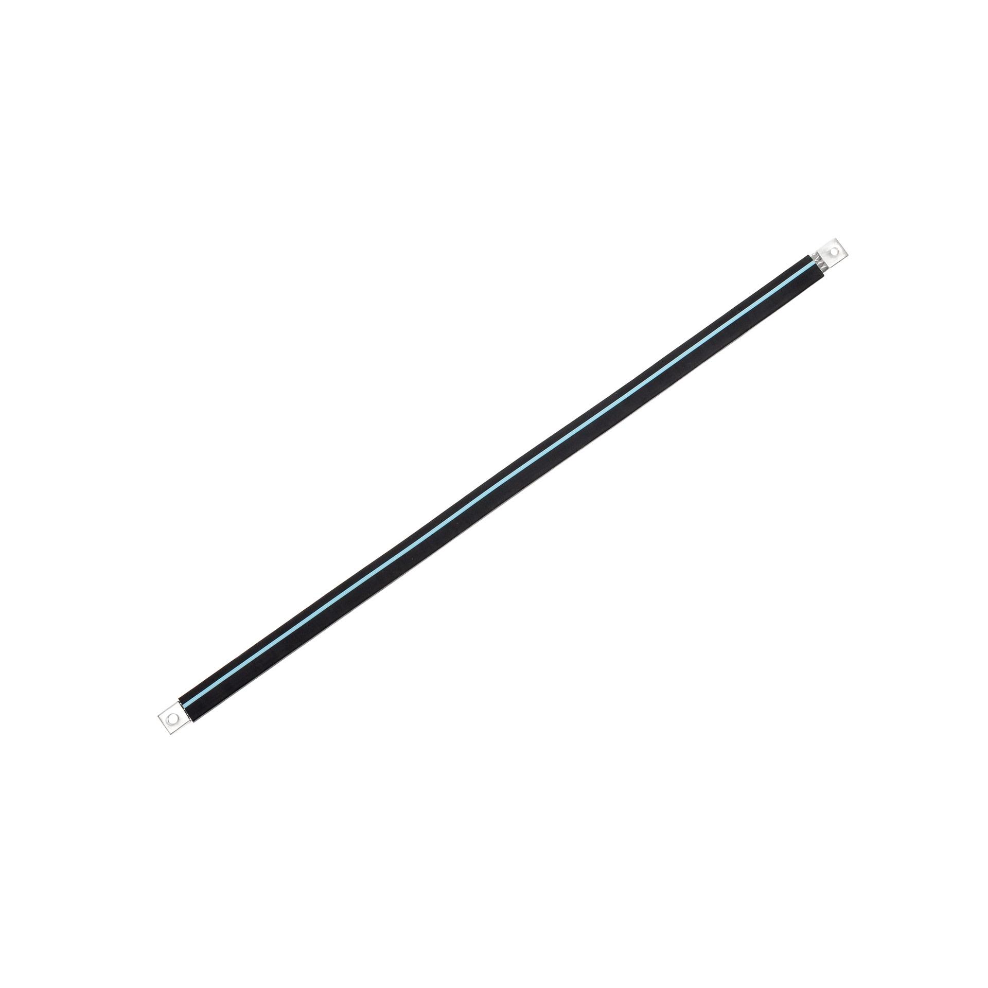 Insulated connection lug made of tinned copper braid "L:730mm" 85mm², 315A, M8 & M10, halogen-free
