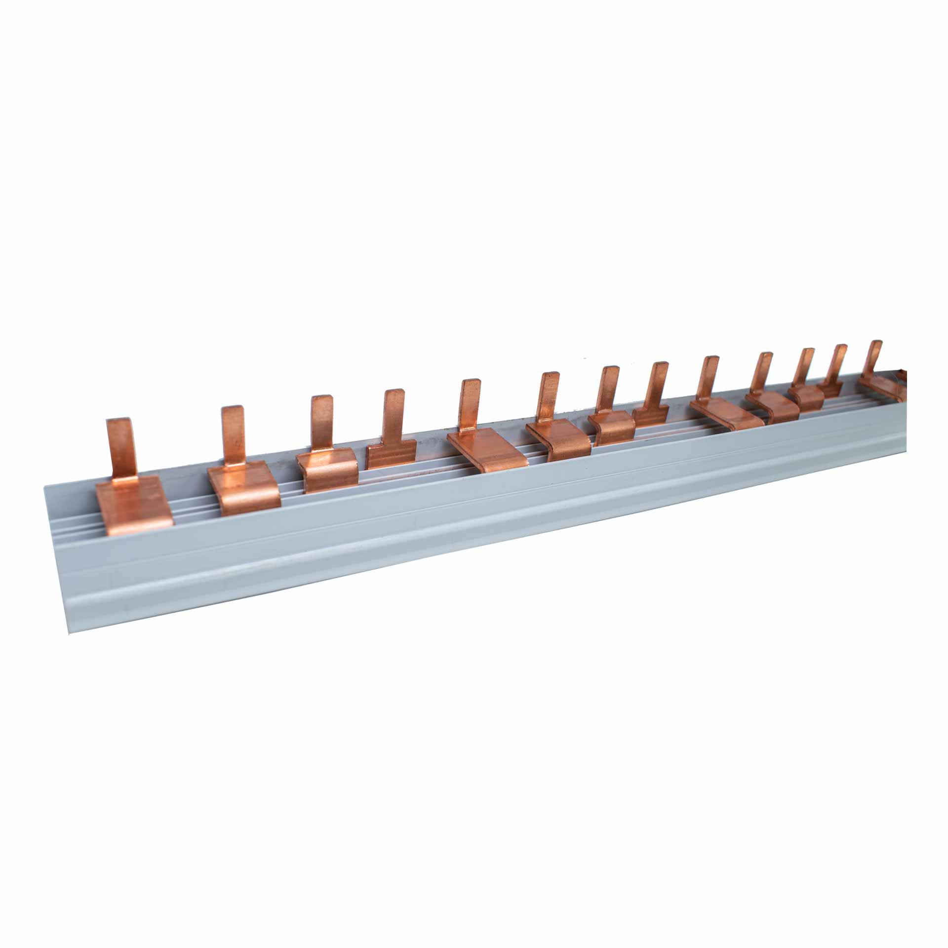 Insulated pin phase busbar 16mm2, (14x3PN) P-P=18.0mm