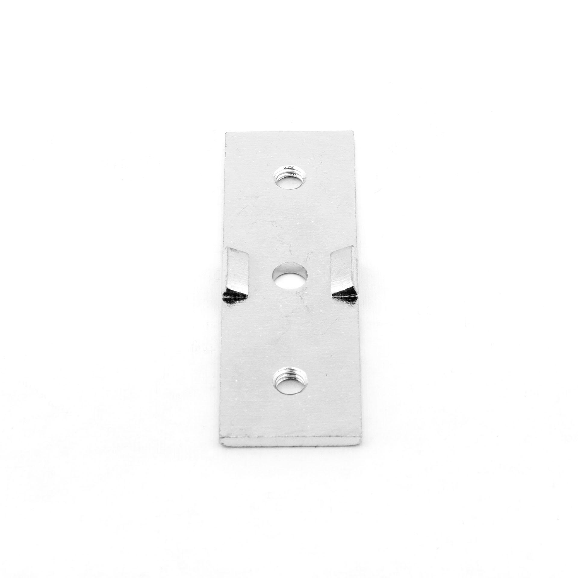 AZ 10.5 Connecting plate with anti-twist protection made of steel 1x Ø 6.5mm / 2x M6, 25x75x3mm  