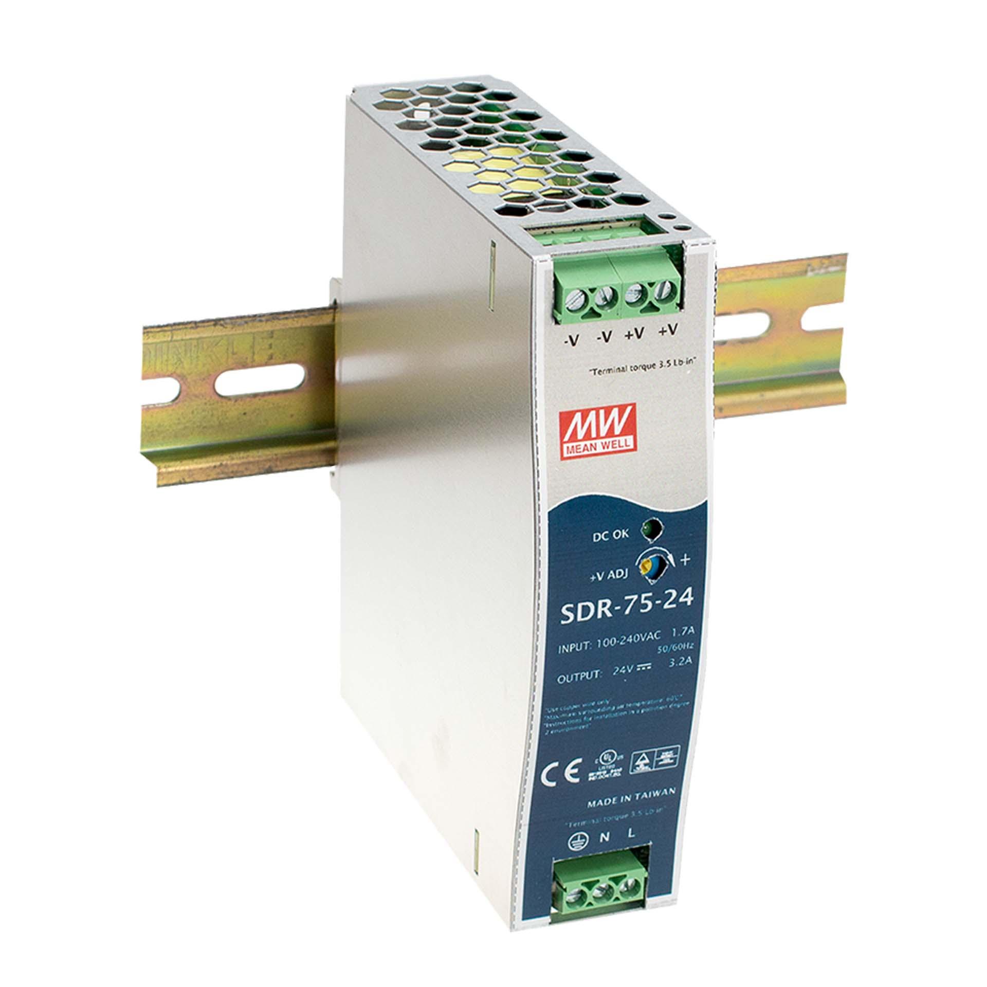 Netzteil Mean Well SDR-75-24, 24V DC, 3.2A, 76W