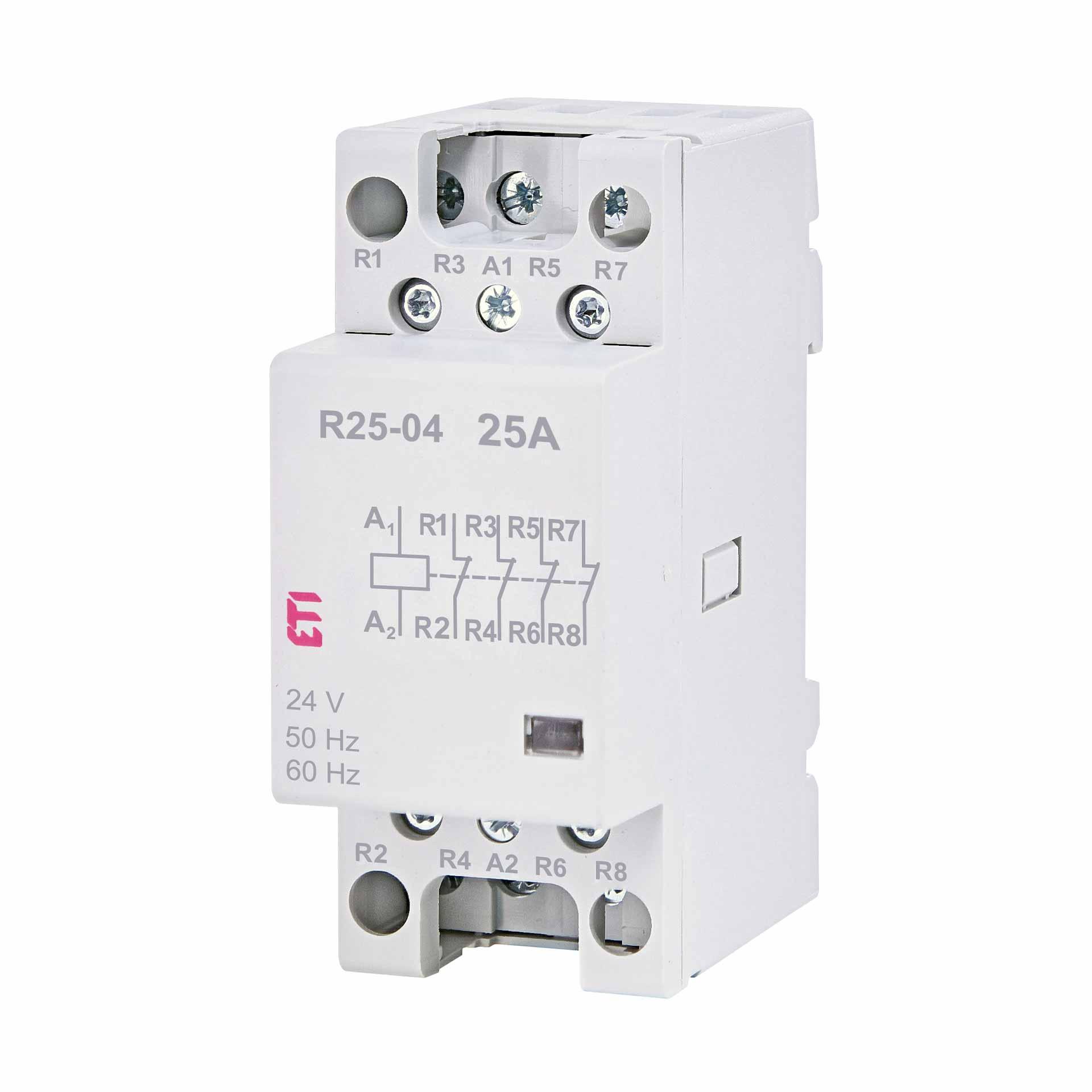 Installation contactor 4-pole, 25A, (AC1, 400V), R25-04 24V AC