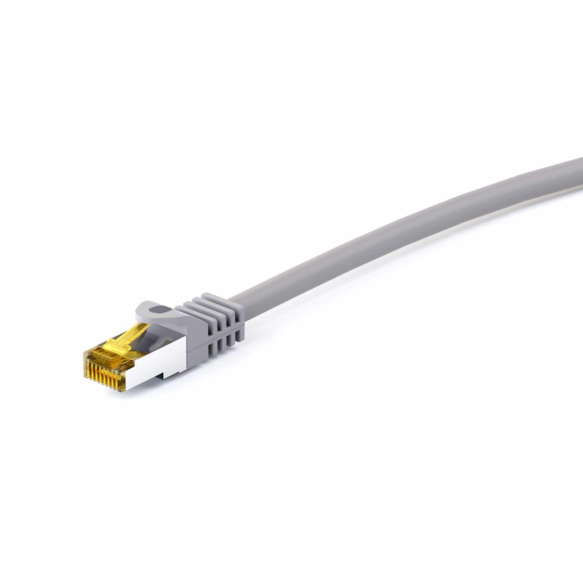 CAT 6A câble de raccordement S/FTP (PiMF),1500mm, gris, LSZH sans halogène, 500 Mhz,câble brut CAT 7