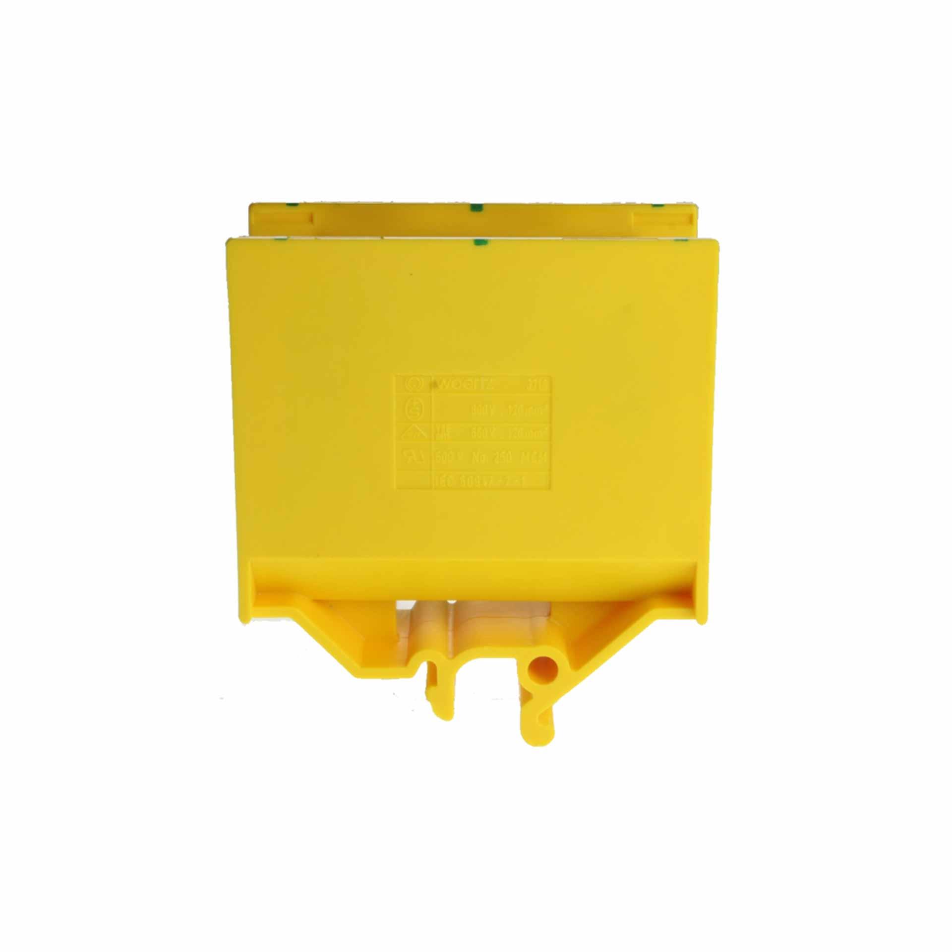 Abzweigklemme DIN32 120mm², 2-Leiter, grüngelb Abzweigklemme DIN32 120mm², 2-Leiter, grüngelb