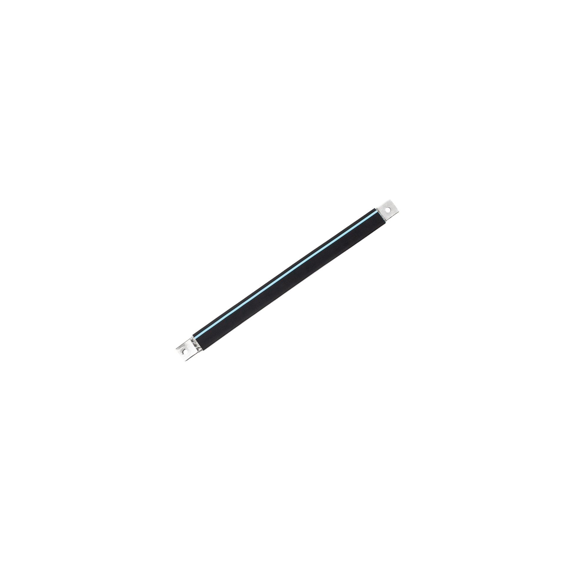 Insulated connection lug made of tinned copper braid "L:430mm" 120mm², 400A, M10 & M10, halogen-free