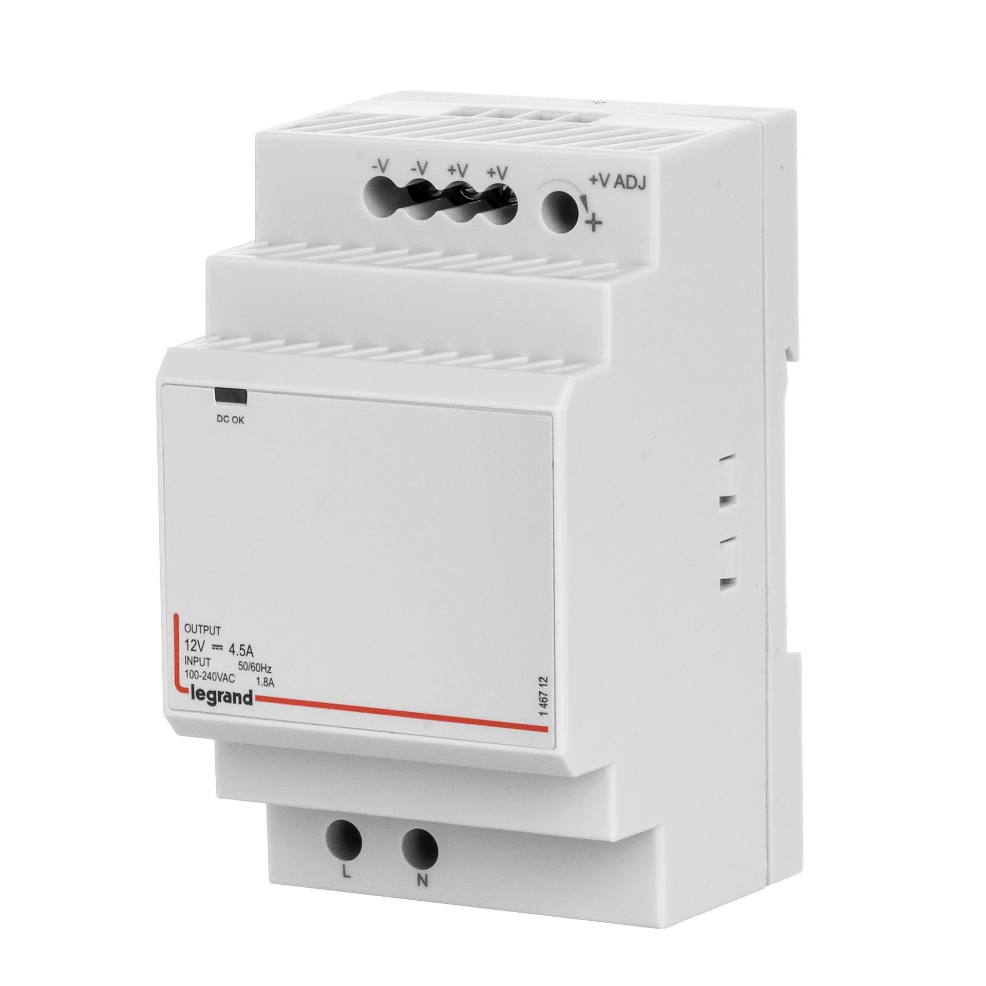 Alimentation stabilisée 12V DC 54W 4.5A