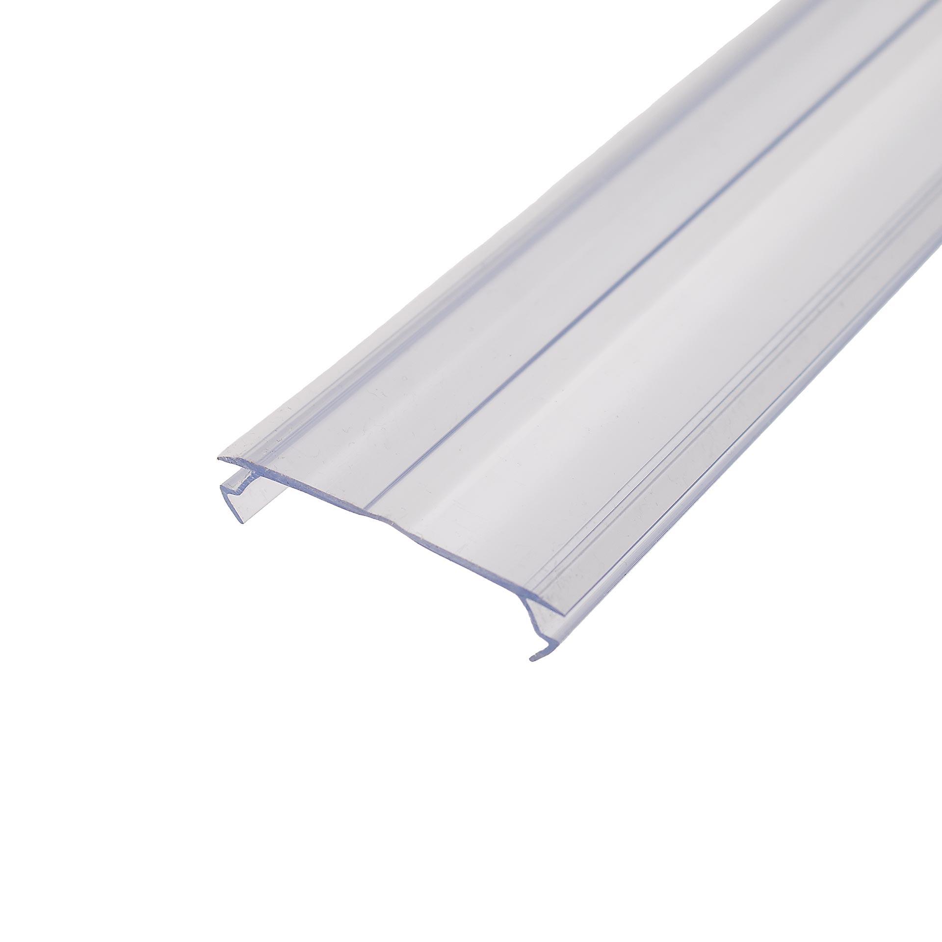 Profil obturateur, PVC transparent, 2 mètres de long Profil obturateur, PVC transparent, 2 mètres de long