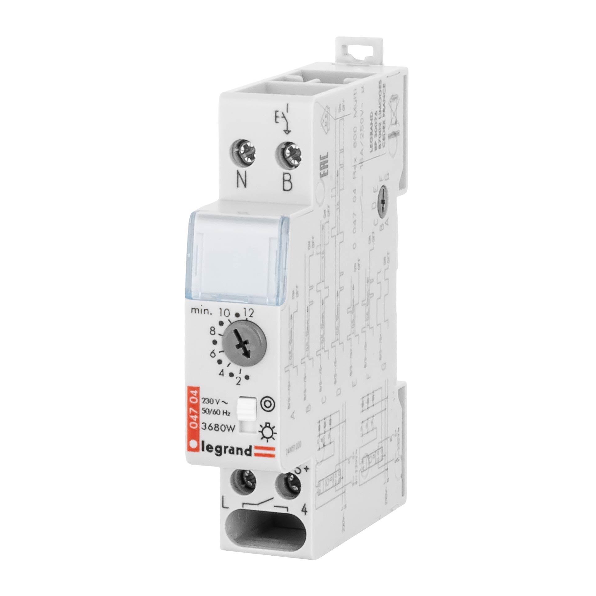 Treppenlichtautomat (Minuterie) 230V, 0.5 - 12min, 16A, mit separatem Steuerspannungseingang
