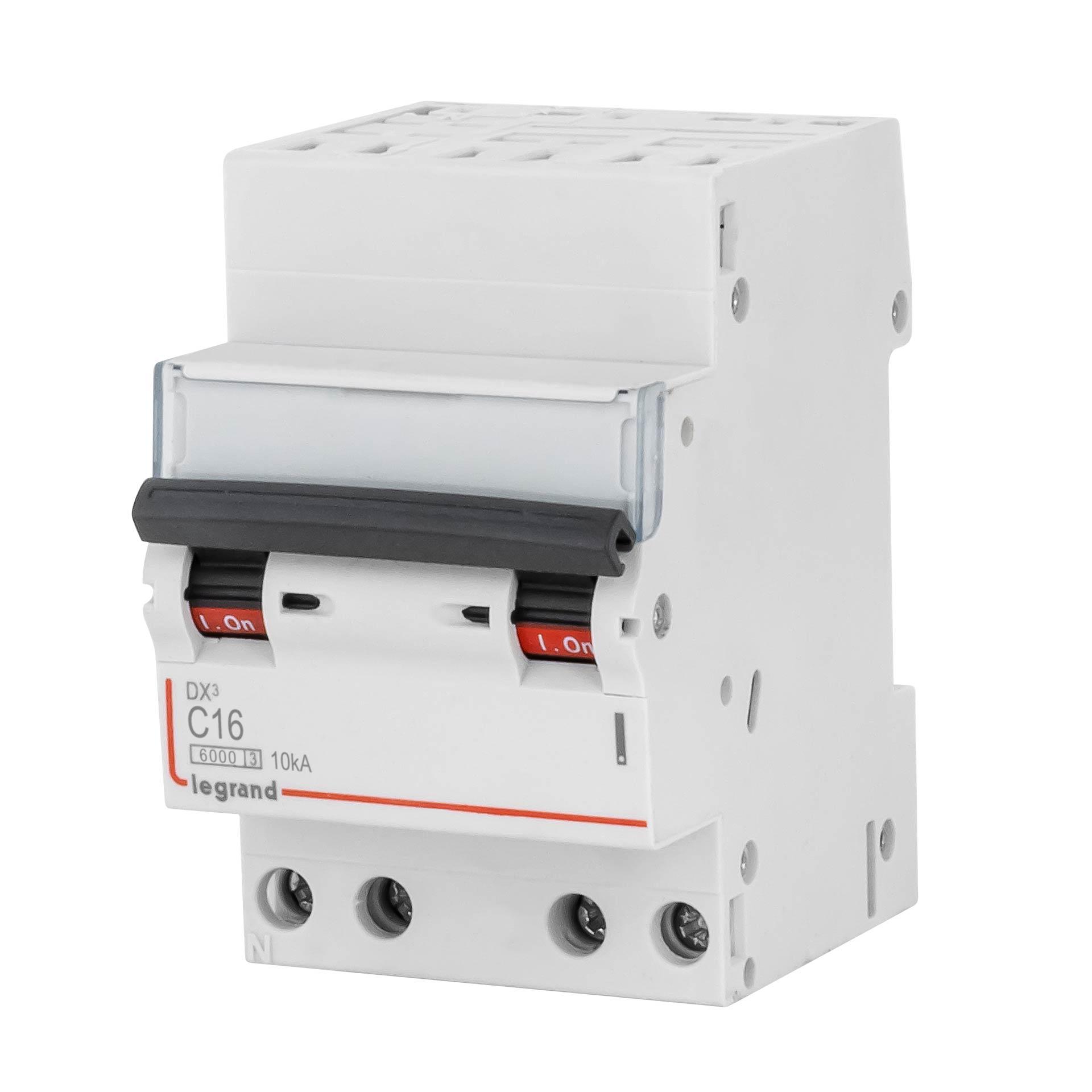 Leitungsschutzschalter Optimiert 4P, Charakteristik C / 16A, 6kA, Steckanschluss