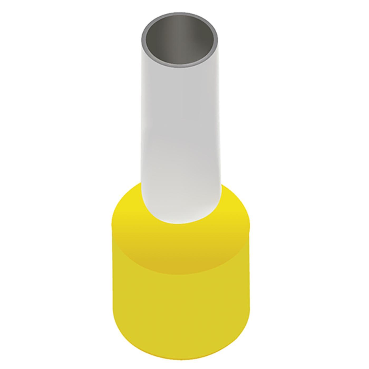 Insulated wire end ferrules (DIN) yellow / 25mm² / 22mm,PU 50 pcs.