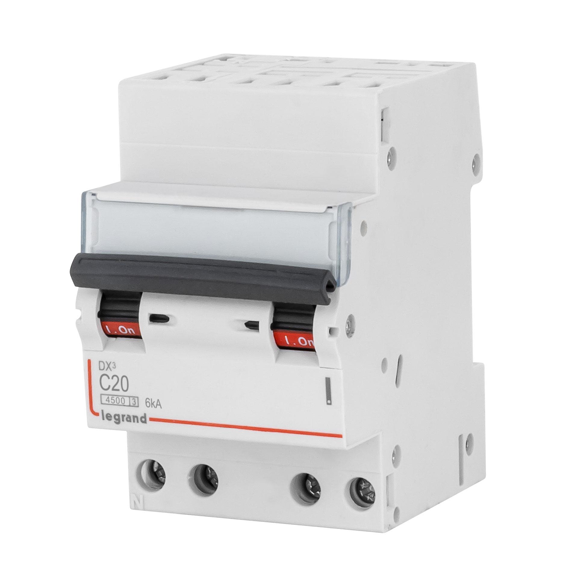 Leitungsschutzschalter Optimiert 4P, Charakteristik C / 20A, 4.5kA, Steckanschluss