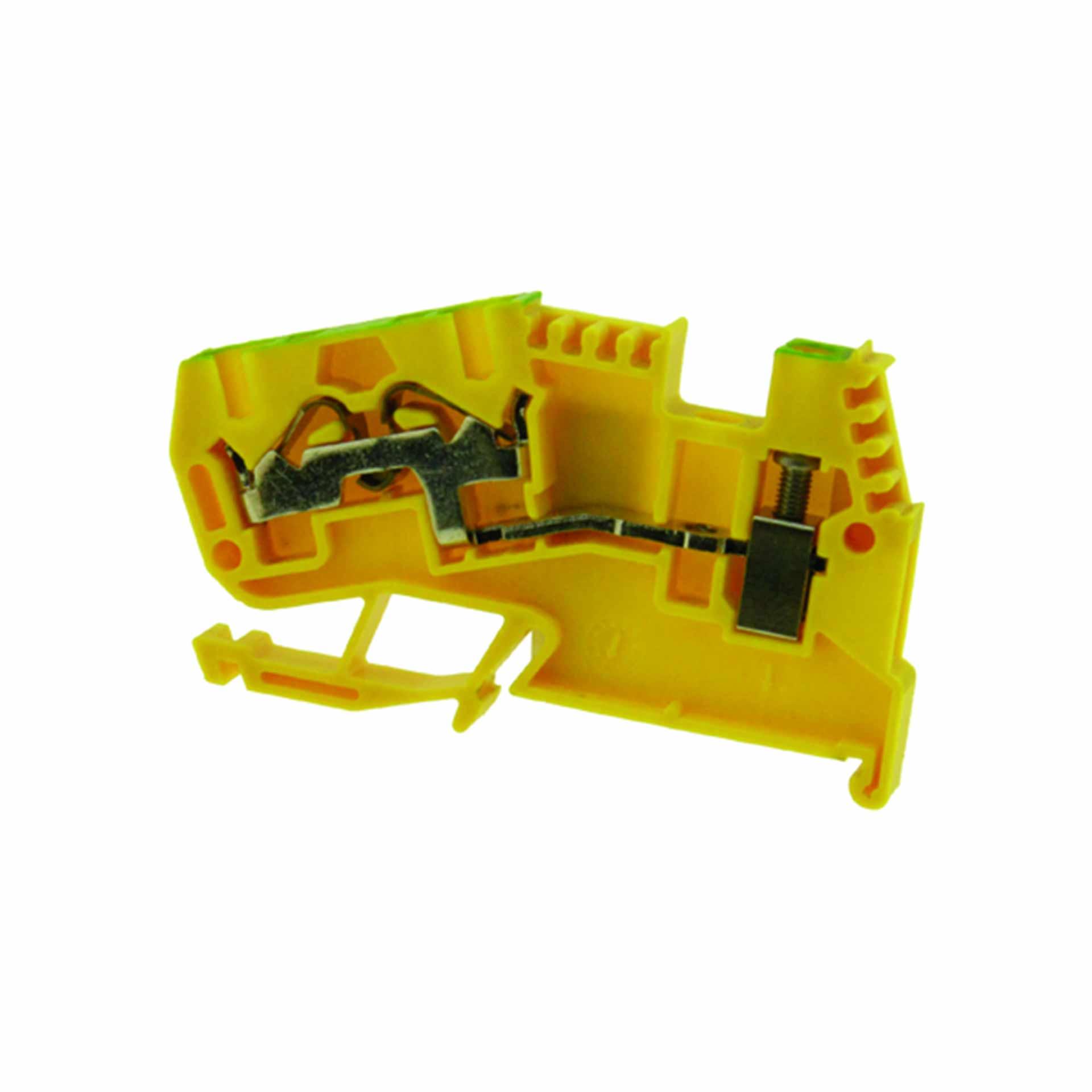 PE-Vis pince ressort 4mm2, 3-conducteurs, jaune/vert