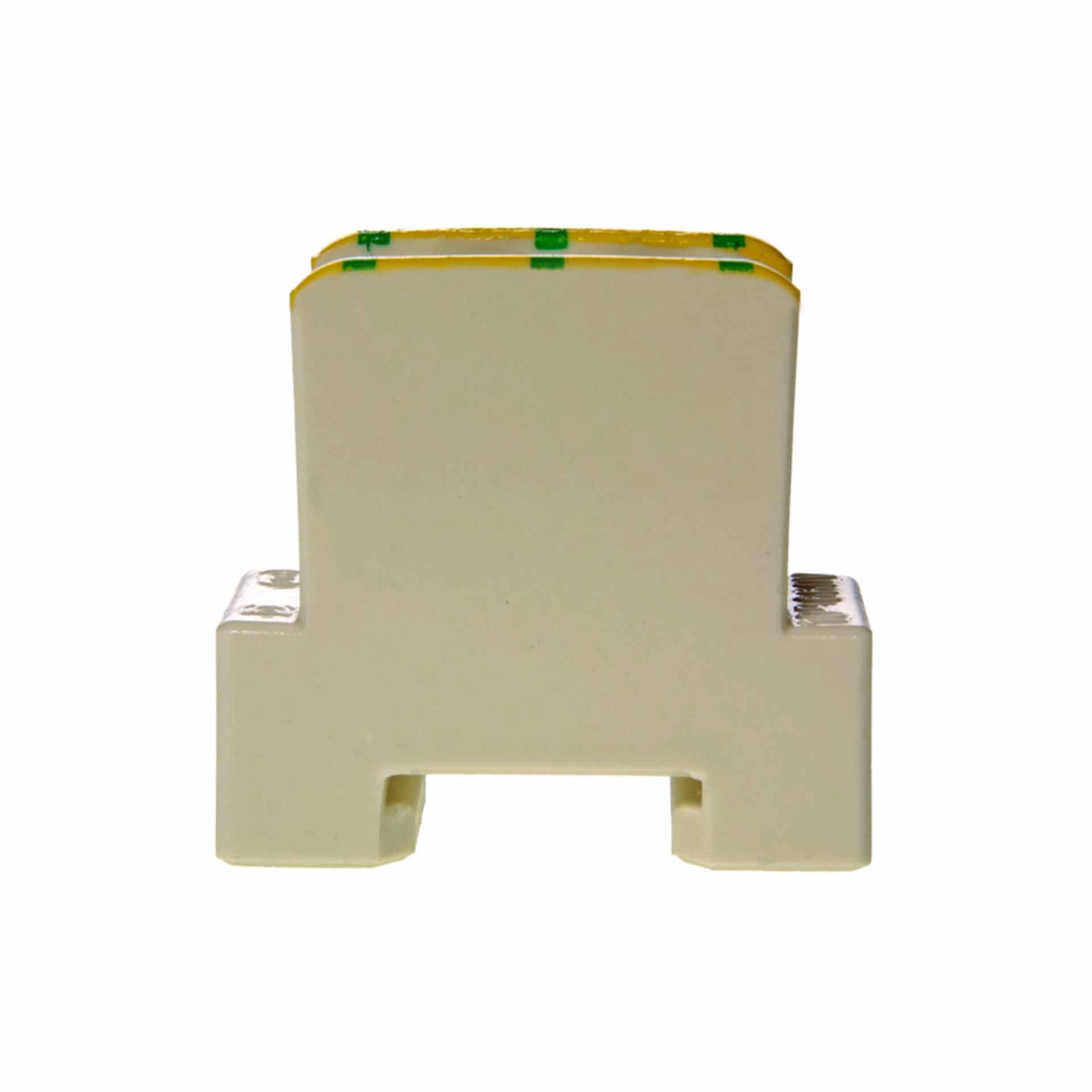 Steatite branch terminal 10mm², 2-conductor, green-yellow