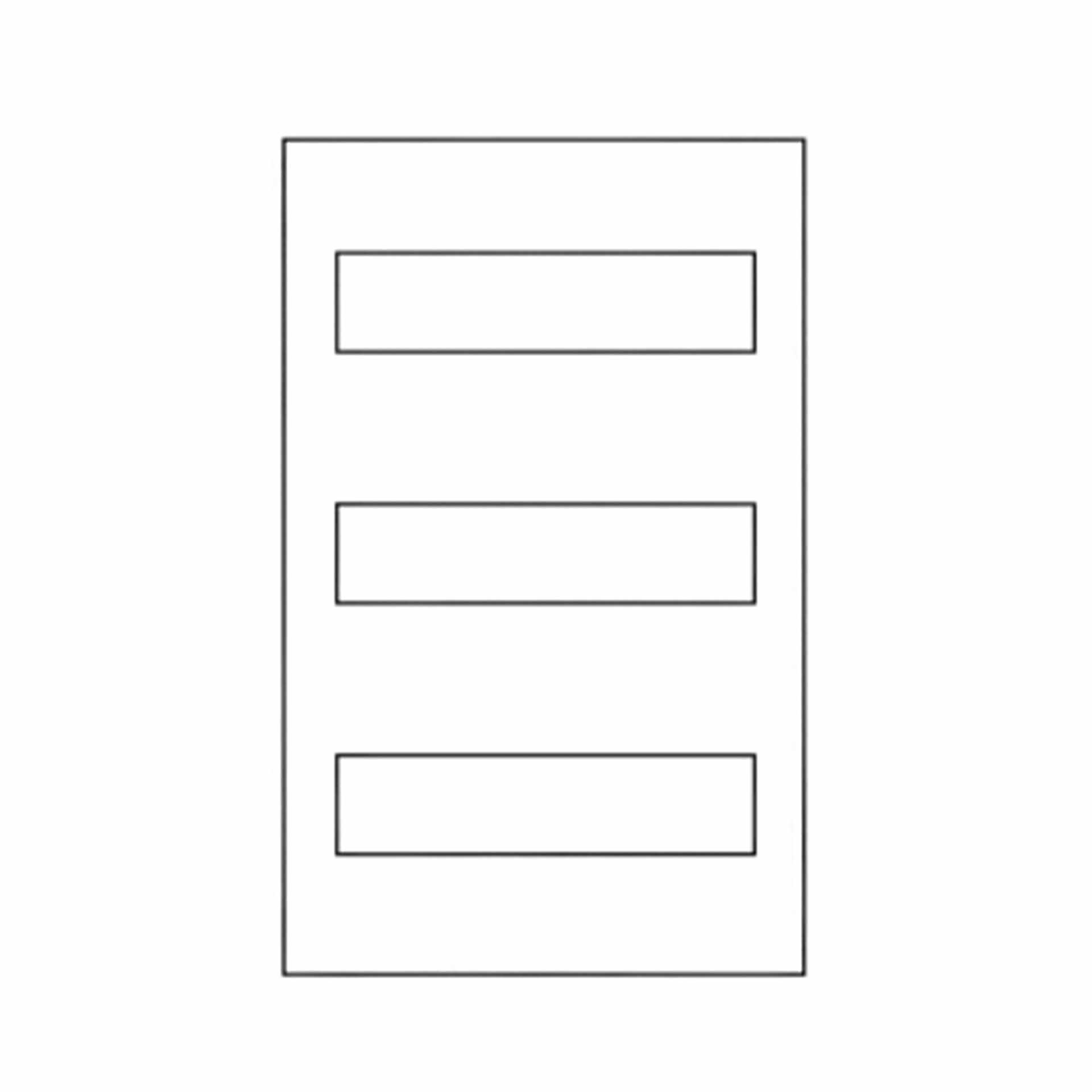 Cover plate HG with 3 cut-outs 250x400x4mm