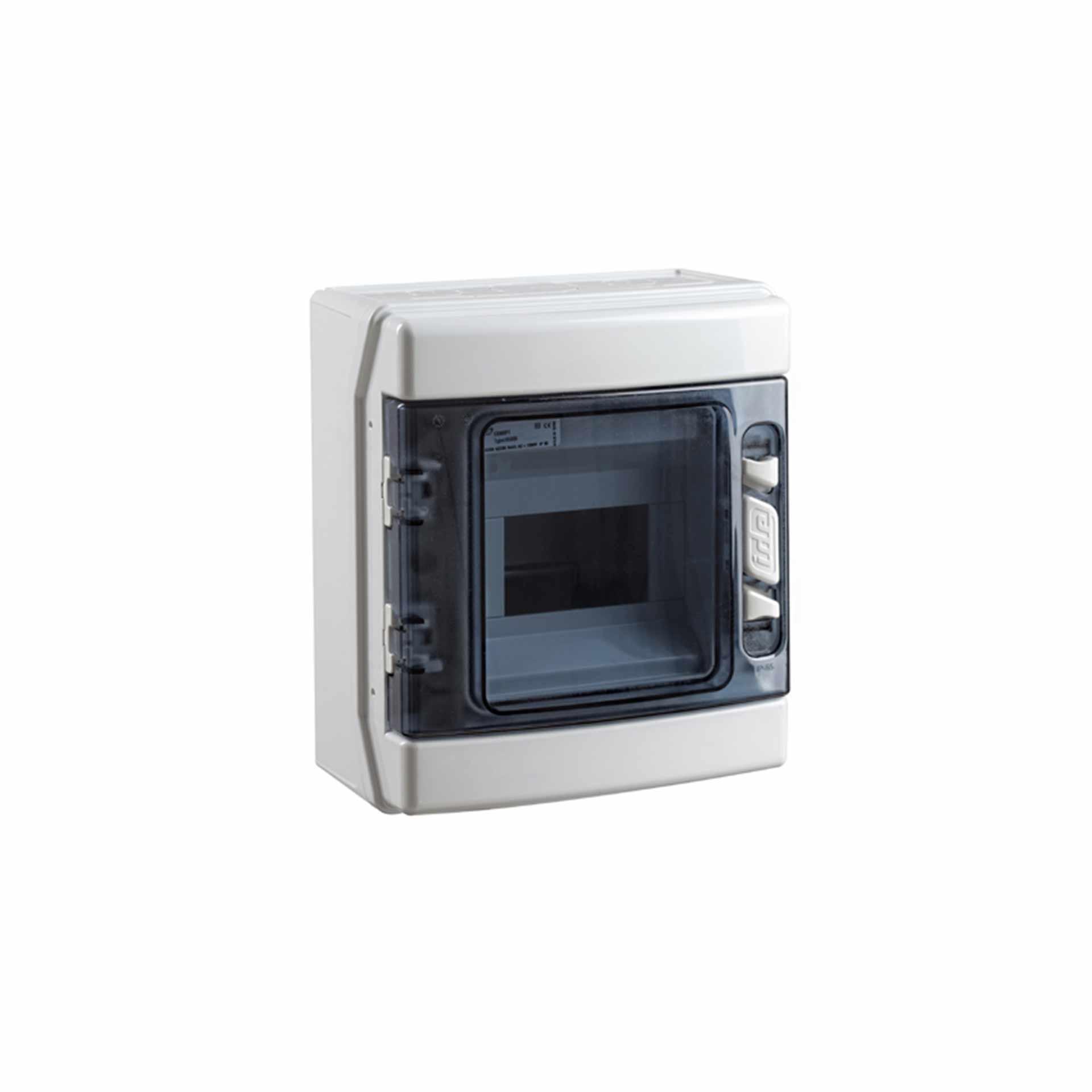 Surface-mounted distributor "CDN6PT/RR" with transparent door, IP65, 1x6 module (6M)