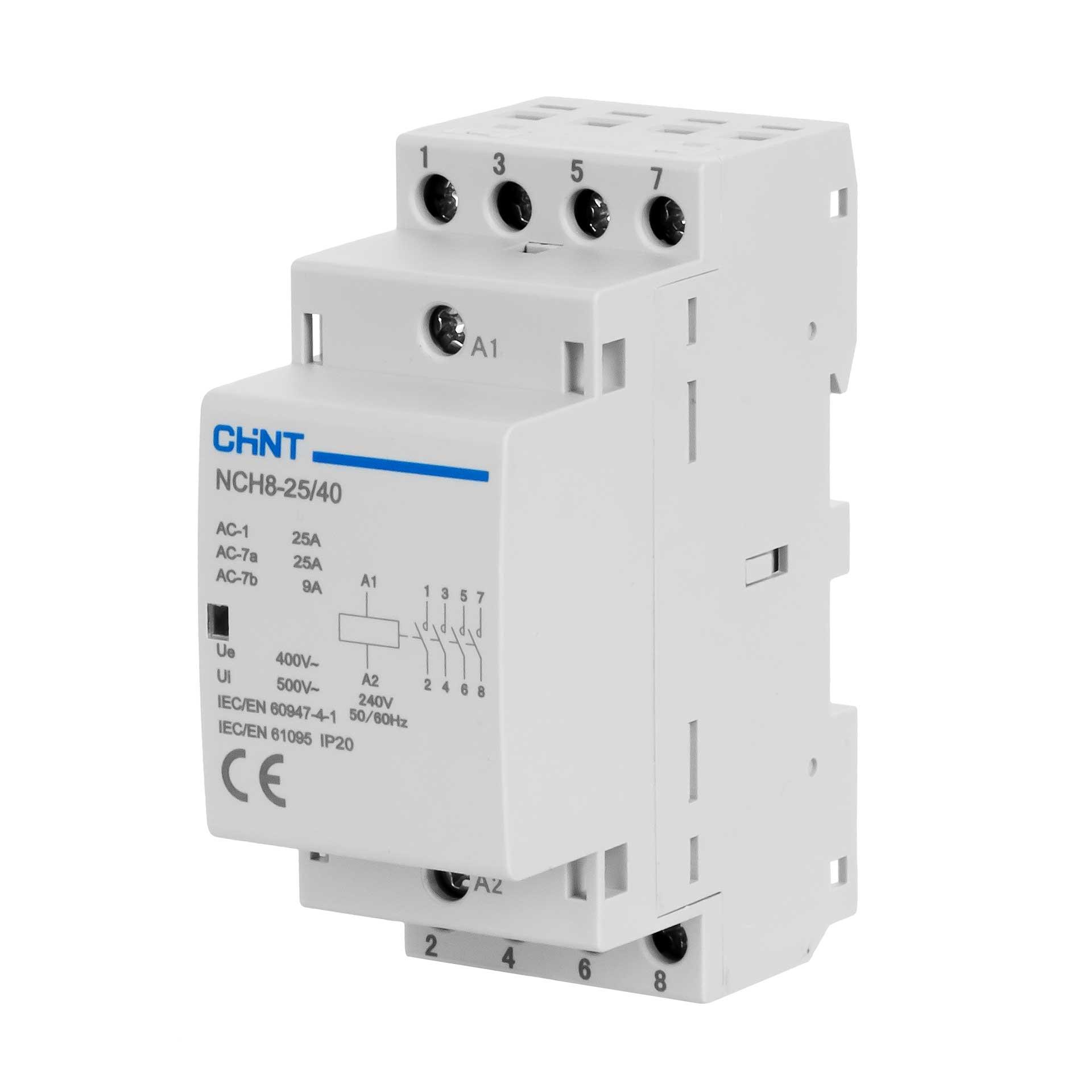 Chint Installationsschütz 4-Polig, 25A (AC1 400V), R25-40, 230V AC, 4-Schliesser