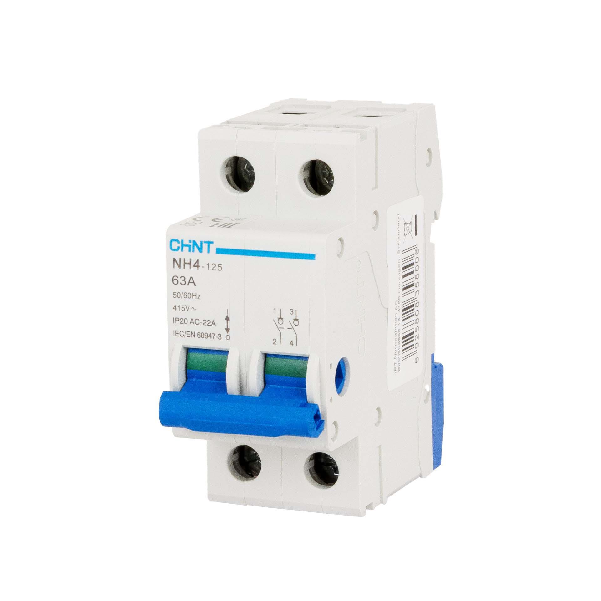 Chint Lasttrennschalter (Switch Disconnector) - REG, 2-polig, 63A, NH00, Typ NH4-125