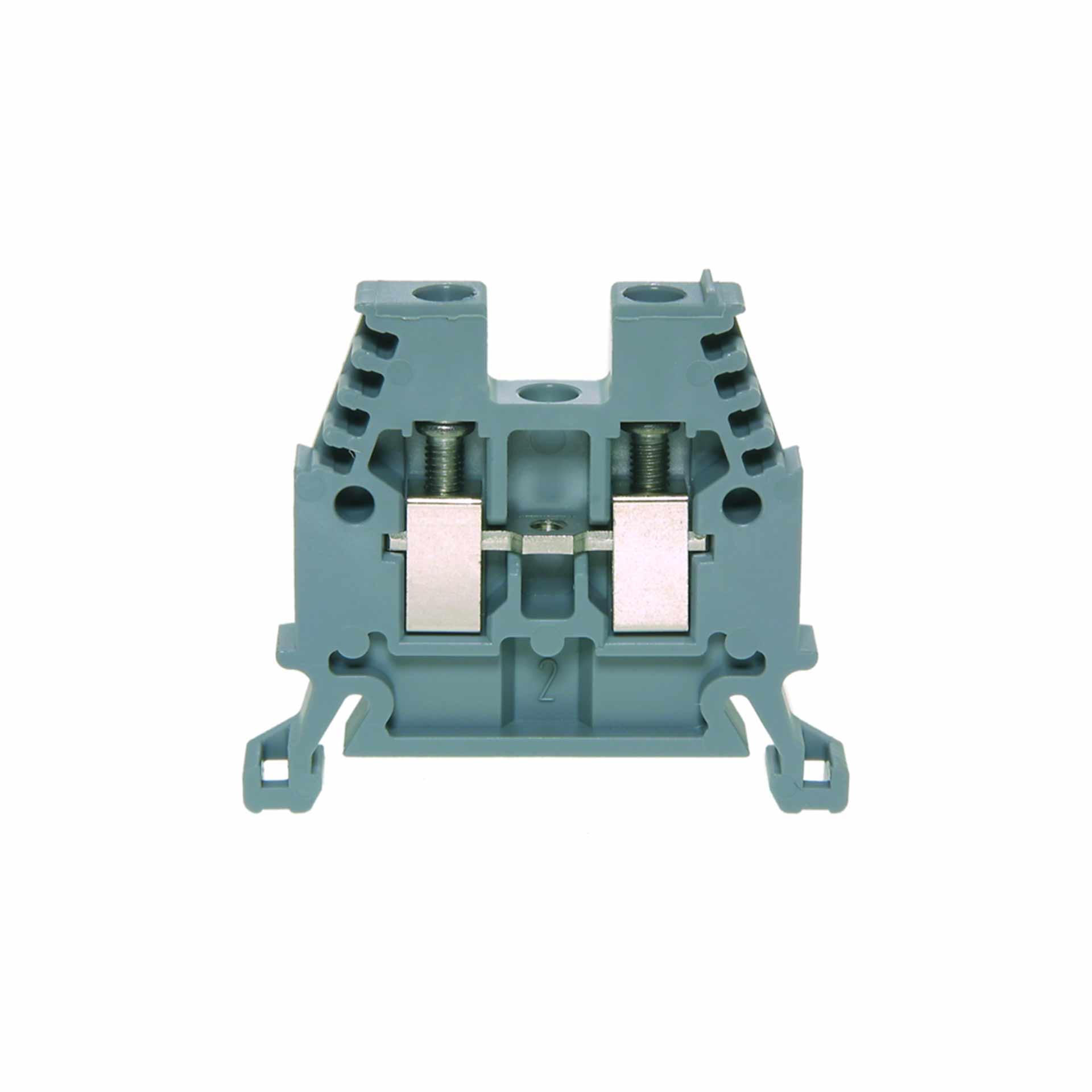 DIN35 4mm² terminal block, 2-wire, grey