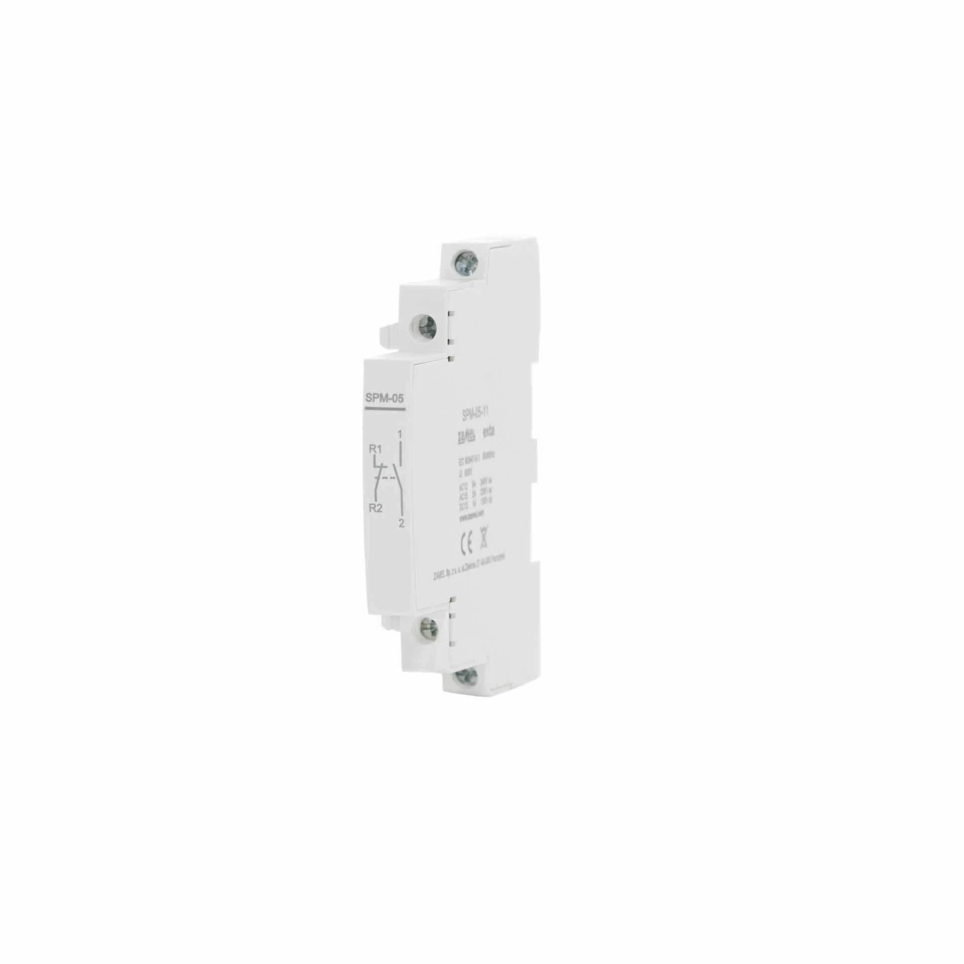 Auxiliary contact for contactors R25, R40, R63, R100 (max. 1 piece can be fitted), SPM-05-11