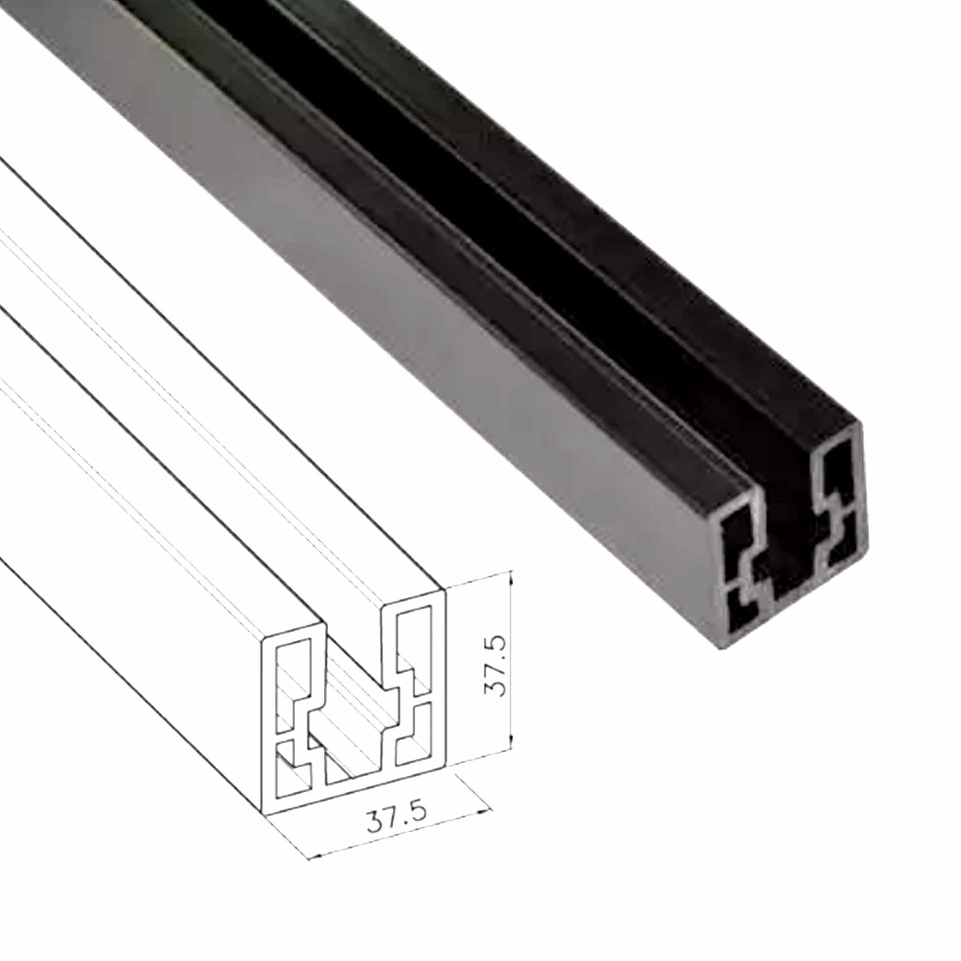 Isolierkanal FLT aus PVC, für die Fixieung von isolierten Flachkupferstangen