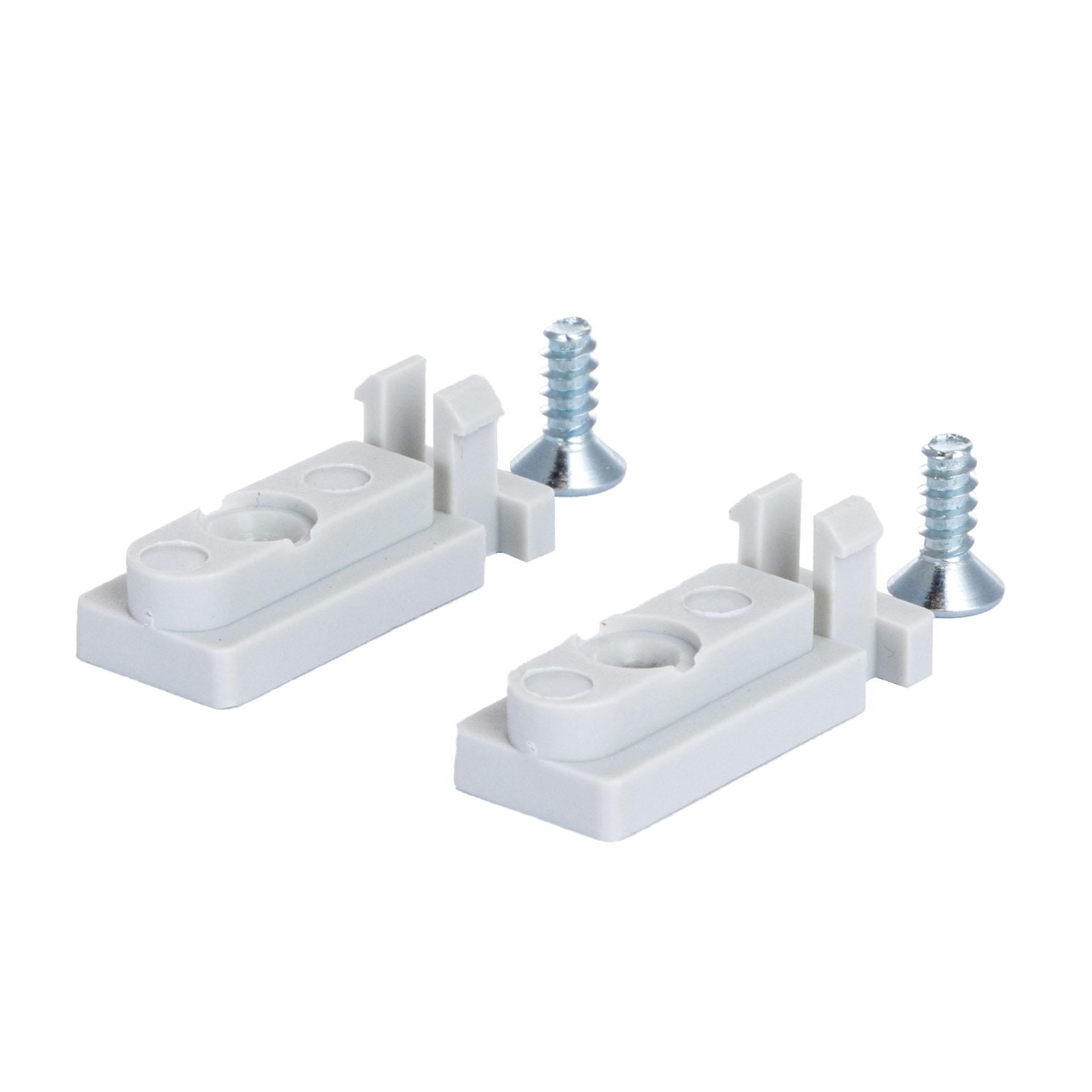 Plastic snap lock for counter plates