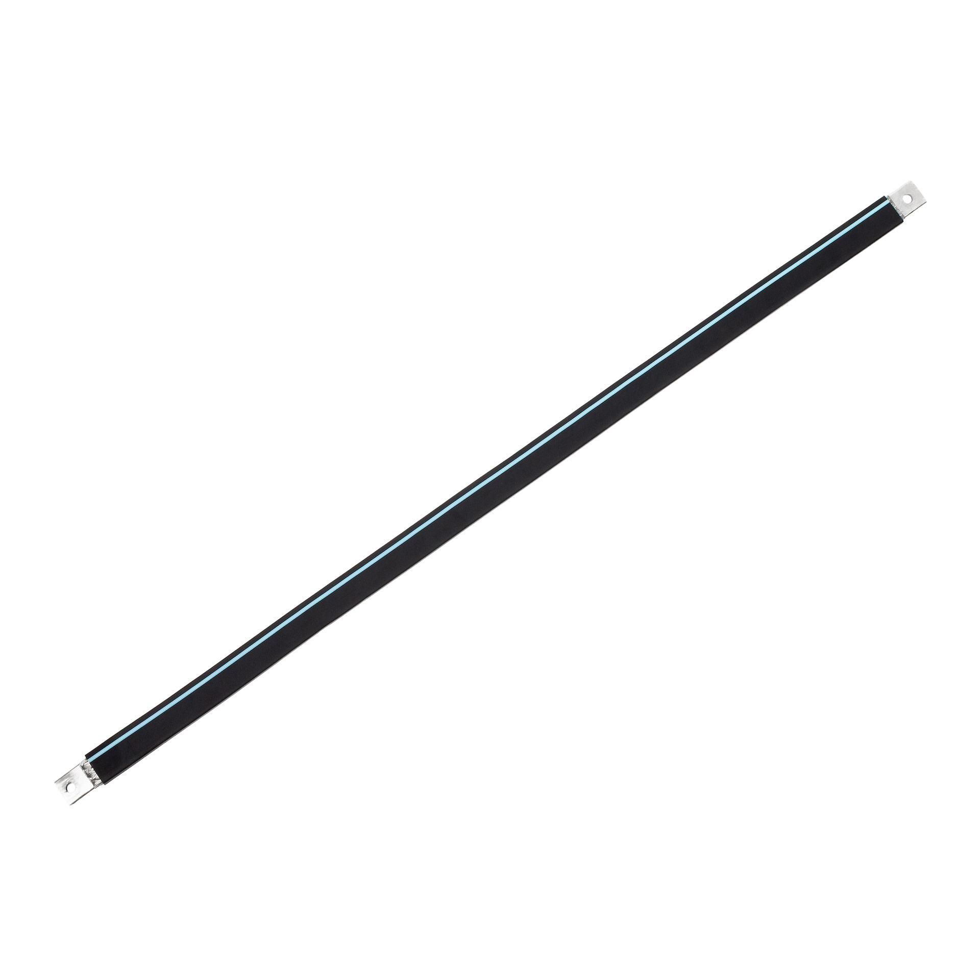 Isolierte Anschlusslasche aus Kupfergeflecht verzinnt "L:1030mm" 120mm2, 400A, 2x M12, Halogenfrei