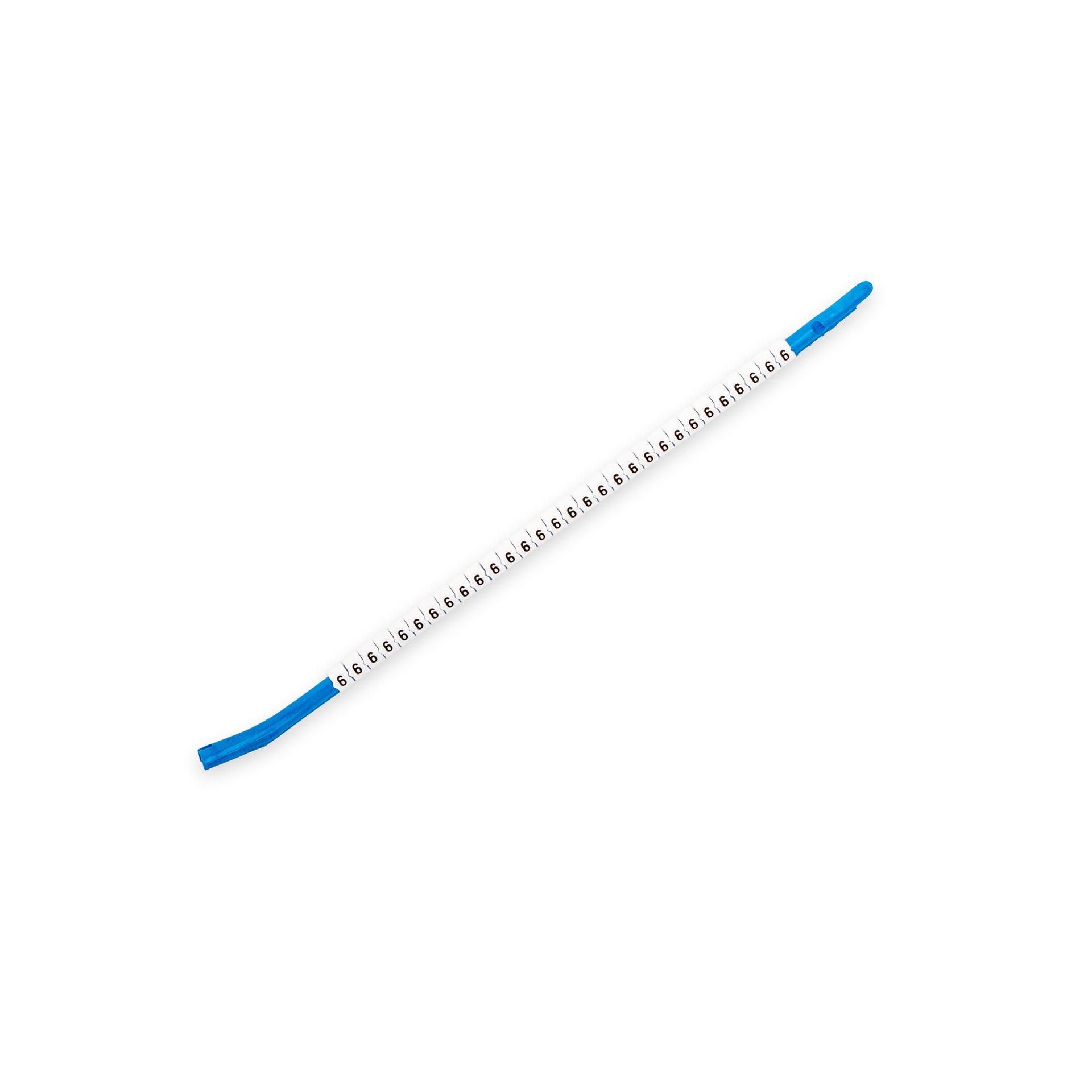 Marking sleeves "6", 1.5 - 2.5mm2, white, pack of 300 pieces