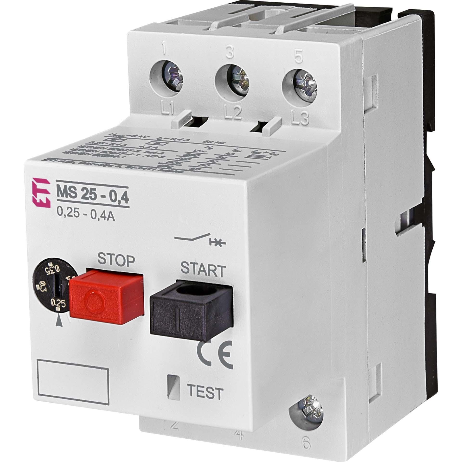 Motor protection switch MS25 / 0.25 - 0.4A