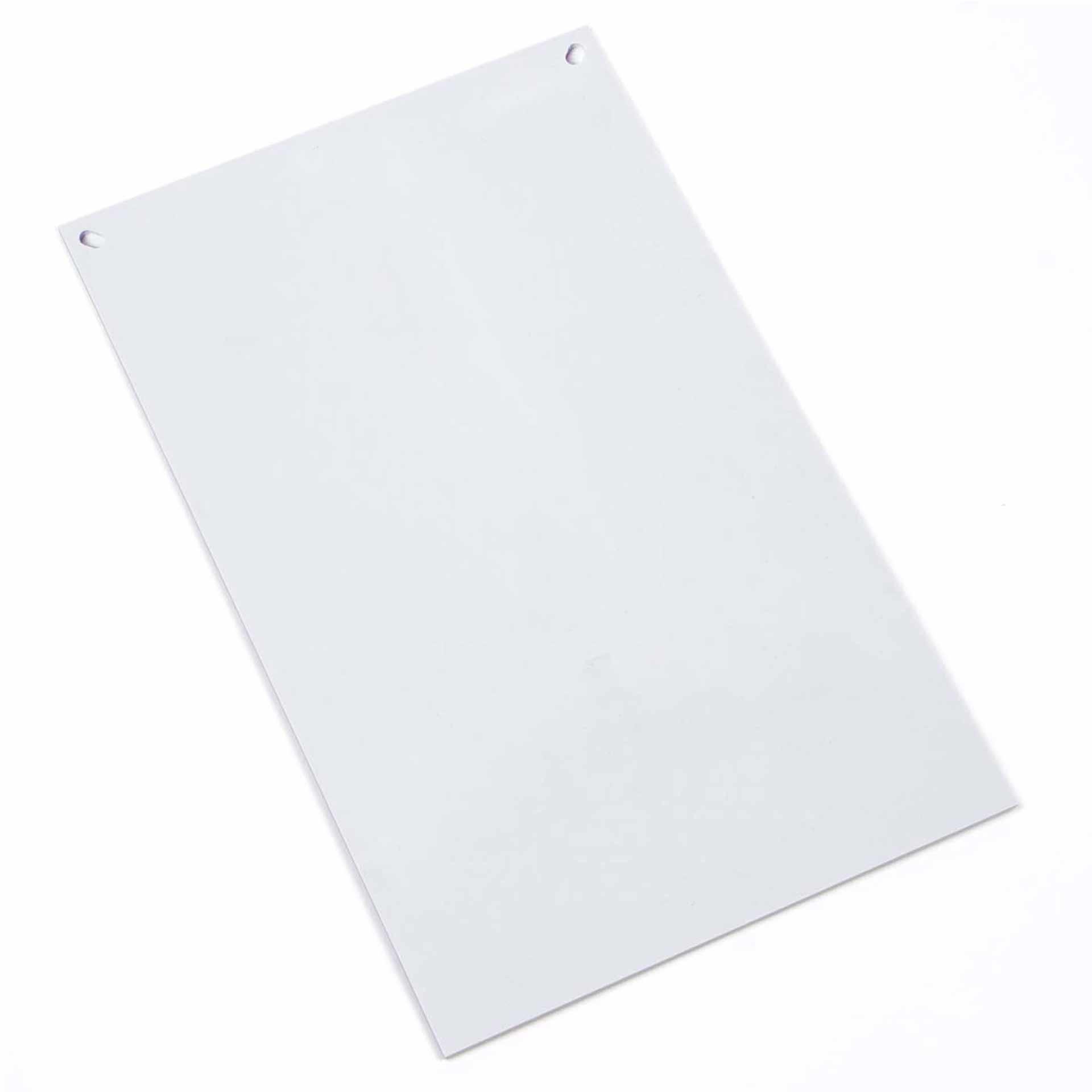 Plaque de recouvrement, nue, avec trous de supension ovales 250x400mm, polystyrène 7035 gris clair