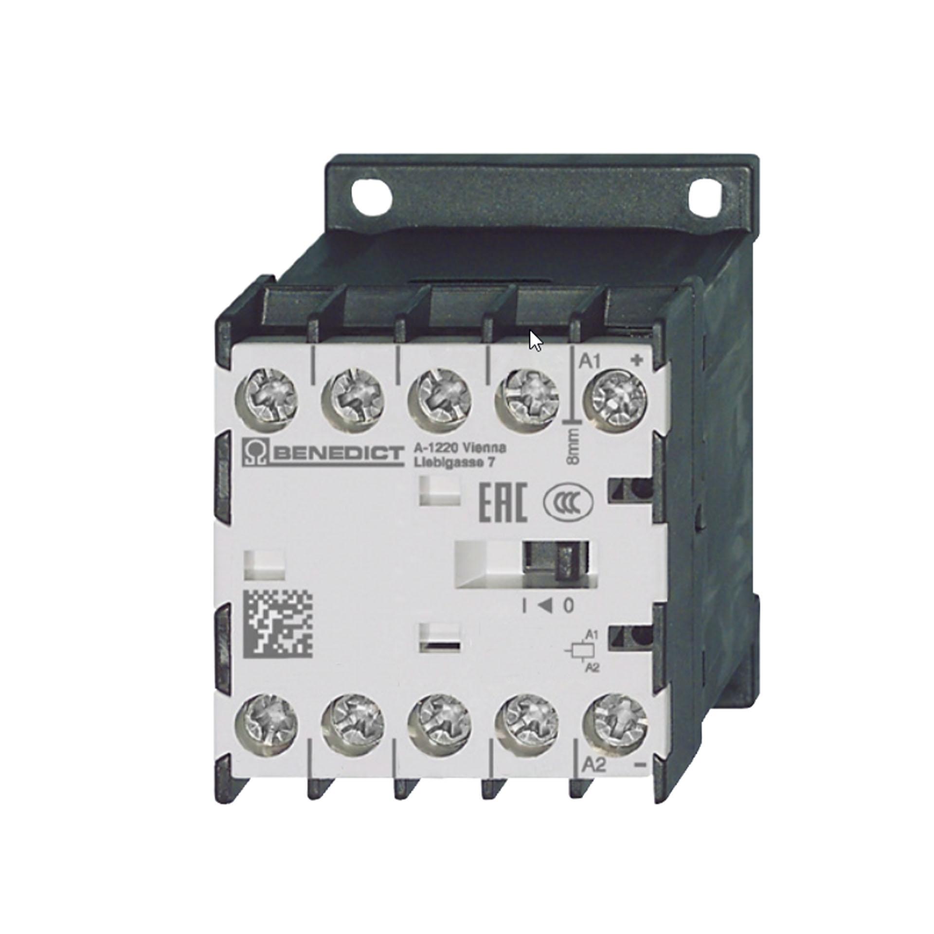 Mini power contactor 3-pole, 3S + HK 1S, 20A AC1, K1-12D10 24V AC