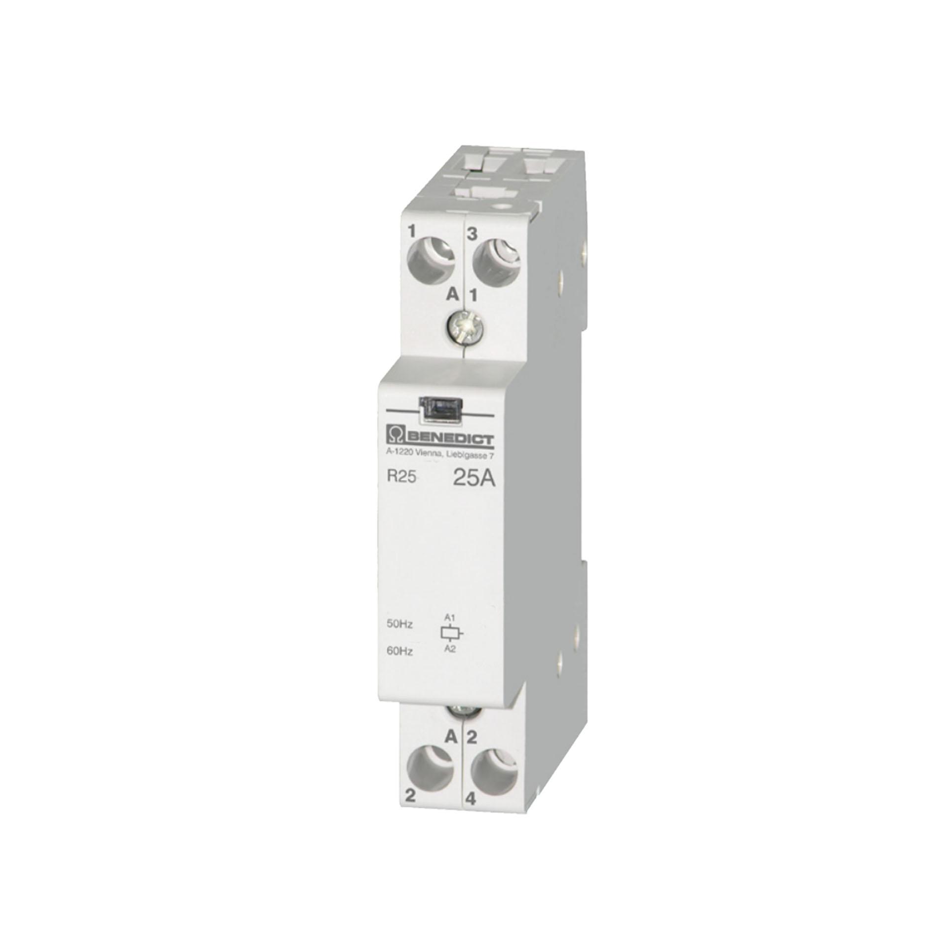 Installationsschütz 2-polig, 2S, 20A AC1, R25-20 230V AC