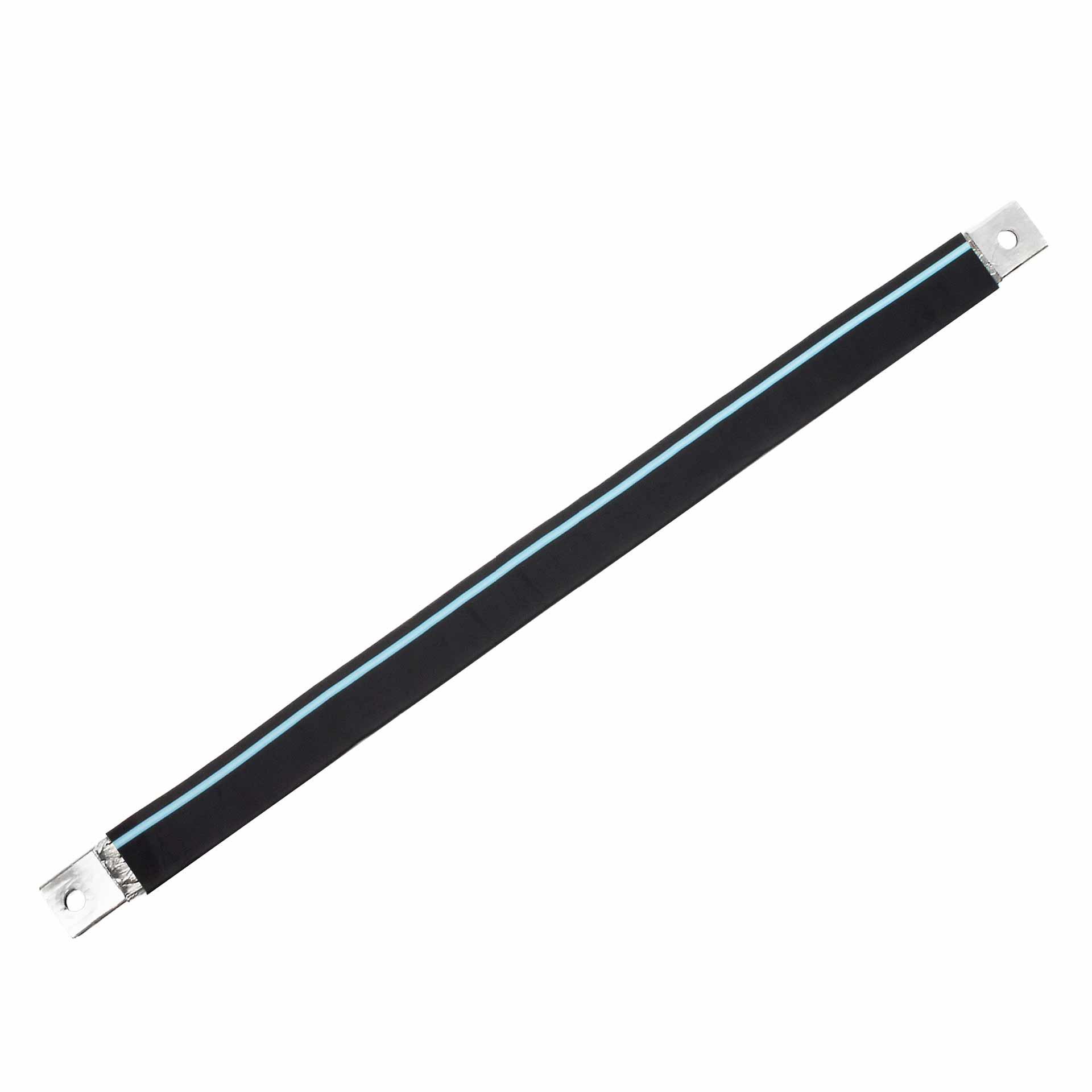 Insulated connection lug made of tinned copper braid "L:1230mm" 240mm², 630A, M10 & M12, halogen-free