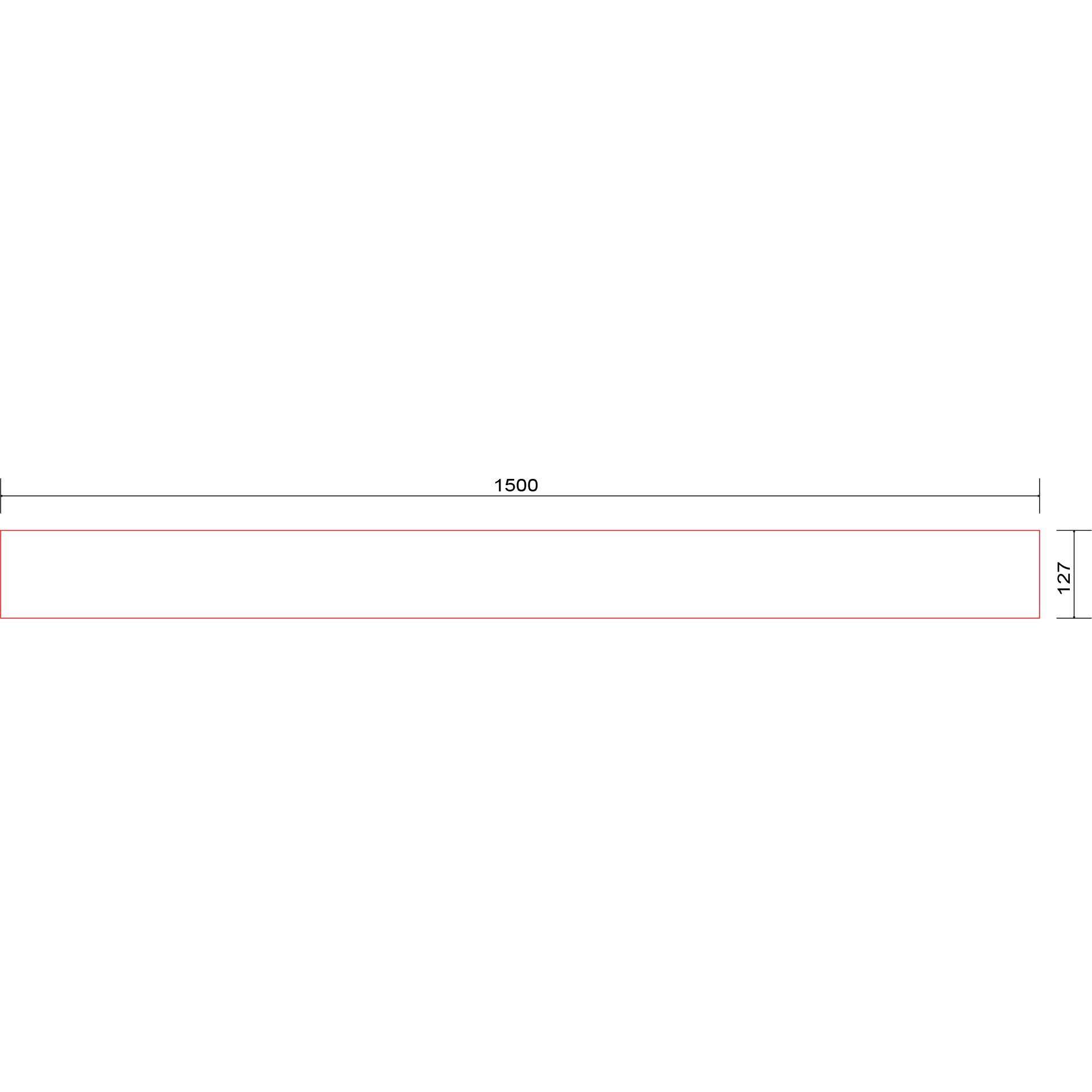 Cover plate 1500x127x4mm