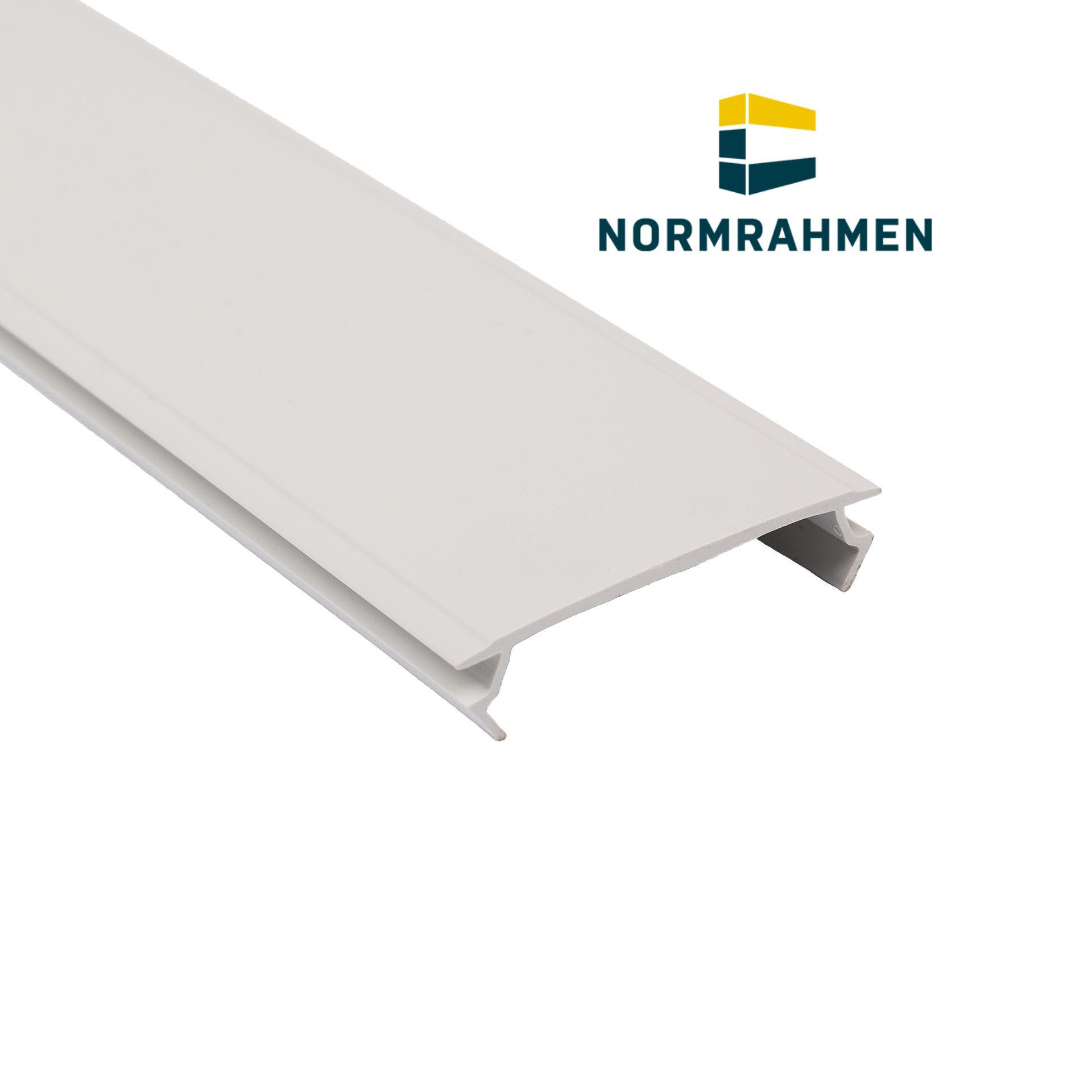 Cover profile, RAL 7035 light grey, halogen-free, 2 metres long