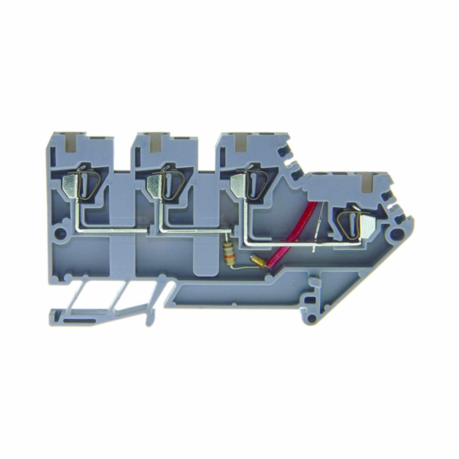 Initiator-Zugfederklemme DIN35 1.5mm² LED