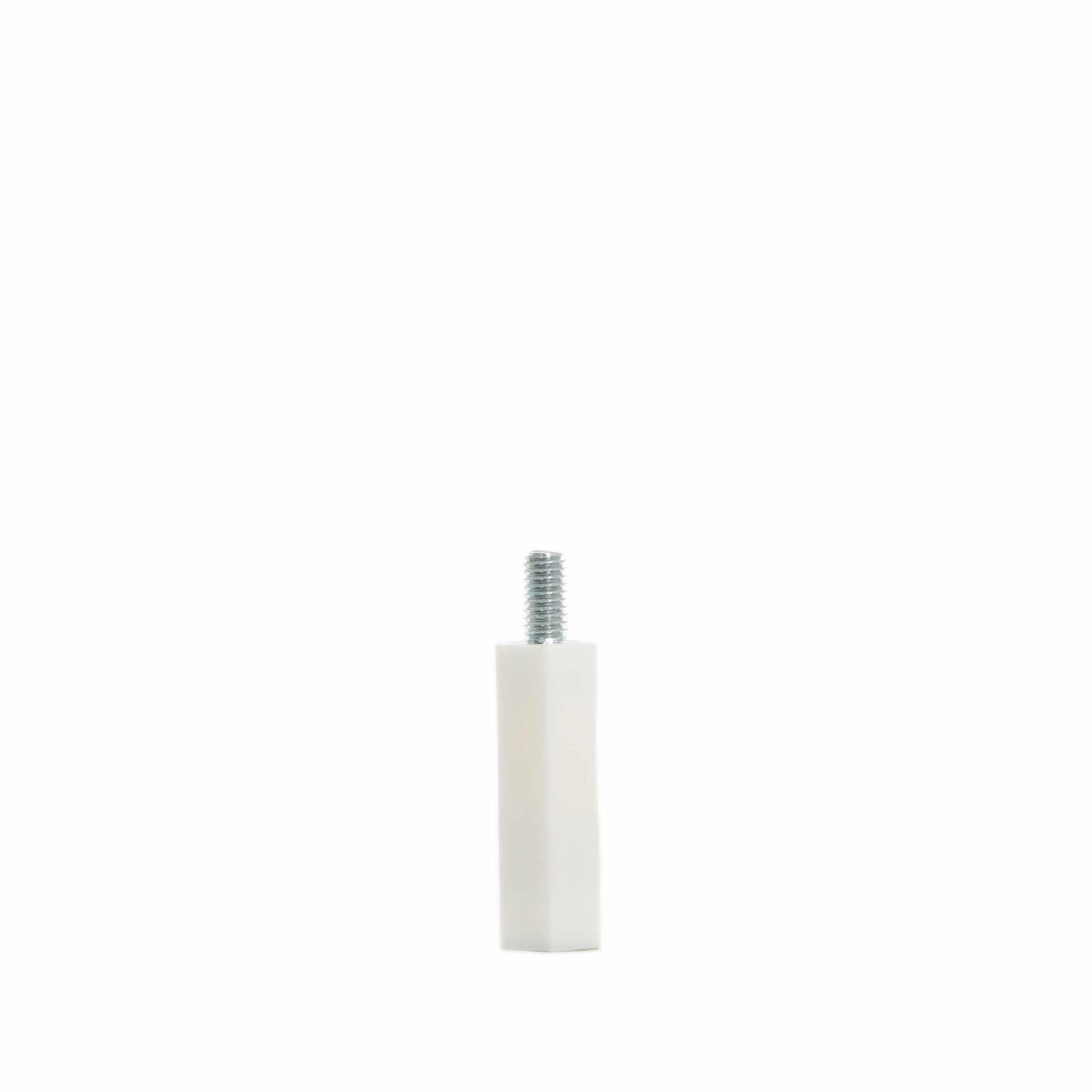 Insulated spacer bolt M6, white, 35mm, 12mm external thread