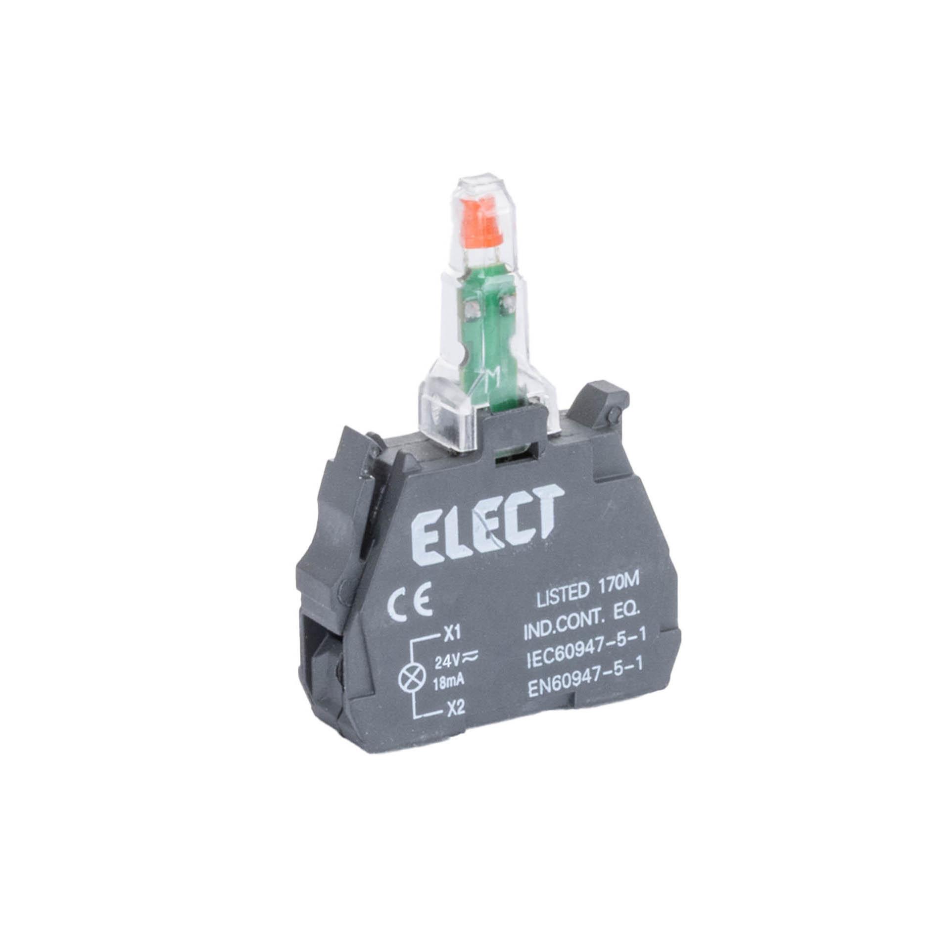 LED-Lampe rot, 24VAC/DC, Ø 22.5mm