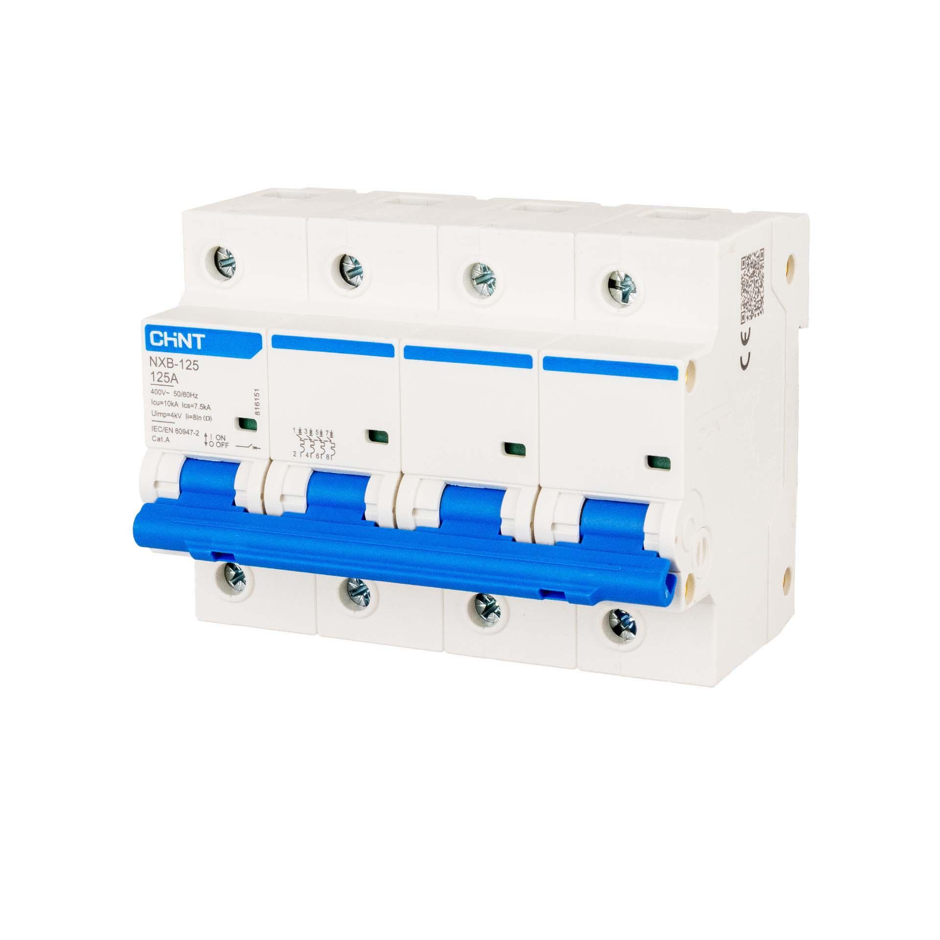 Chint Leitungsschutzschalter - MCB, 4P, Charakteristik D / 125A, 10kA, Typ NXB-125