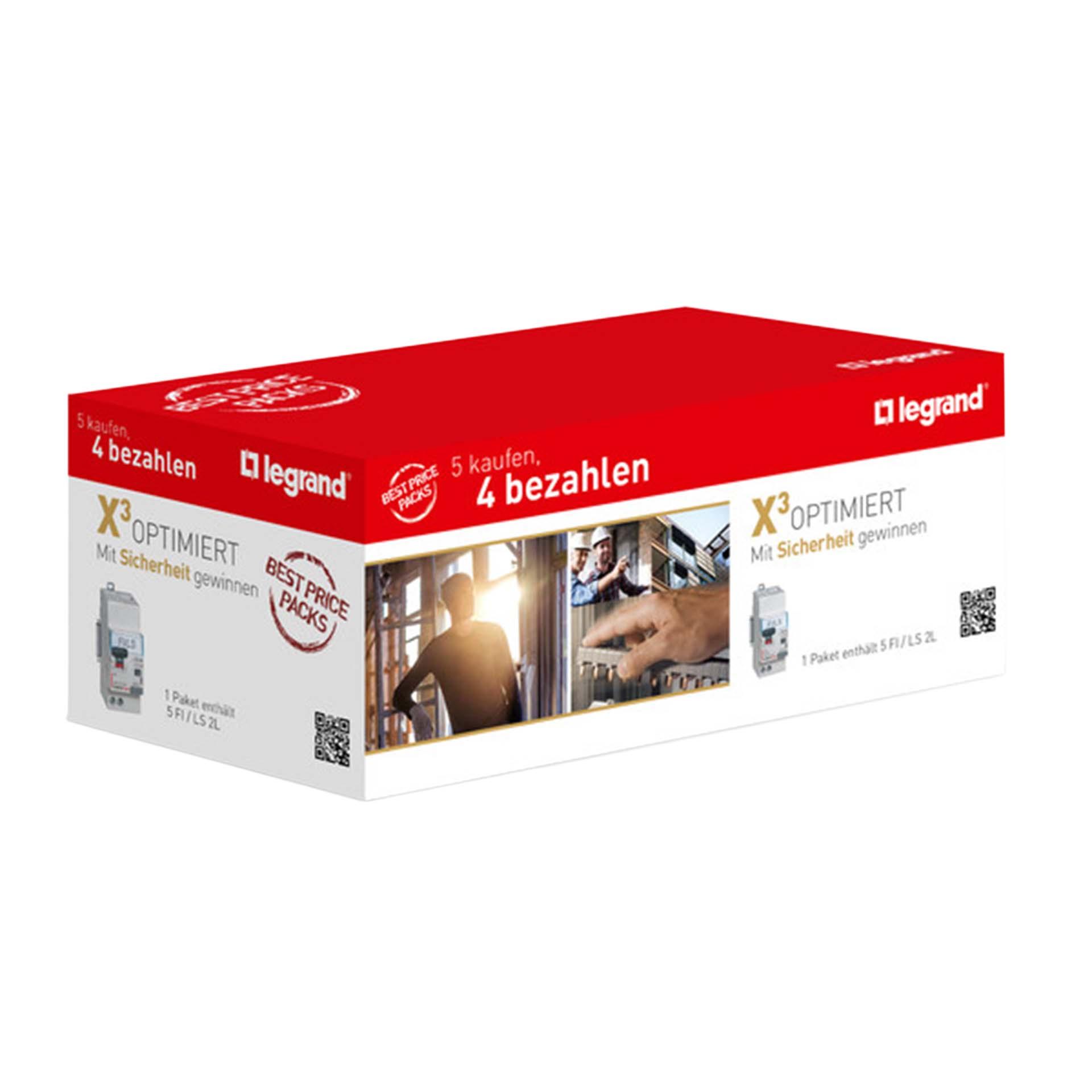 Best-Price-Pack FI/LS Standart 1PN, Charakteristik C / 16A (0.03A), Typ A, 6kA, Schraubanschluss